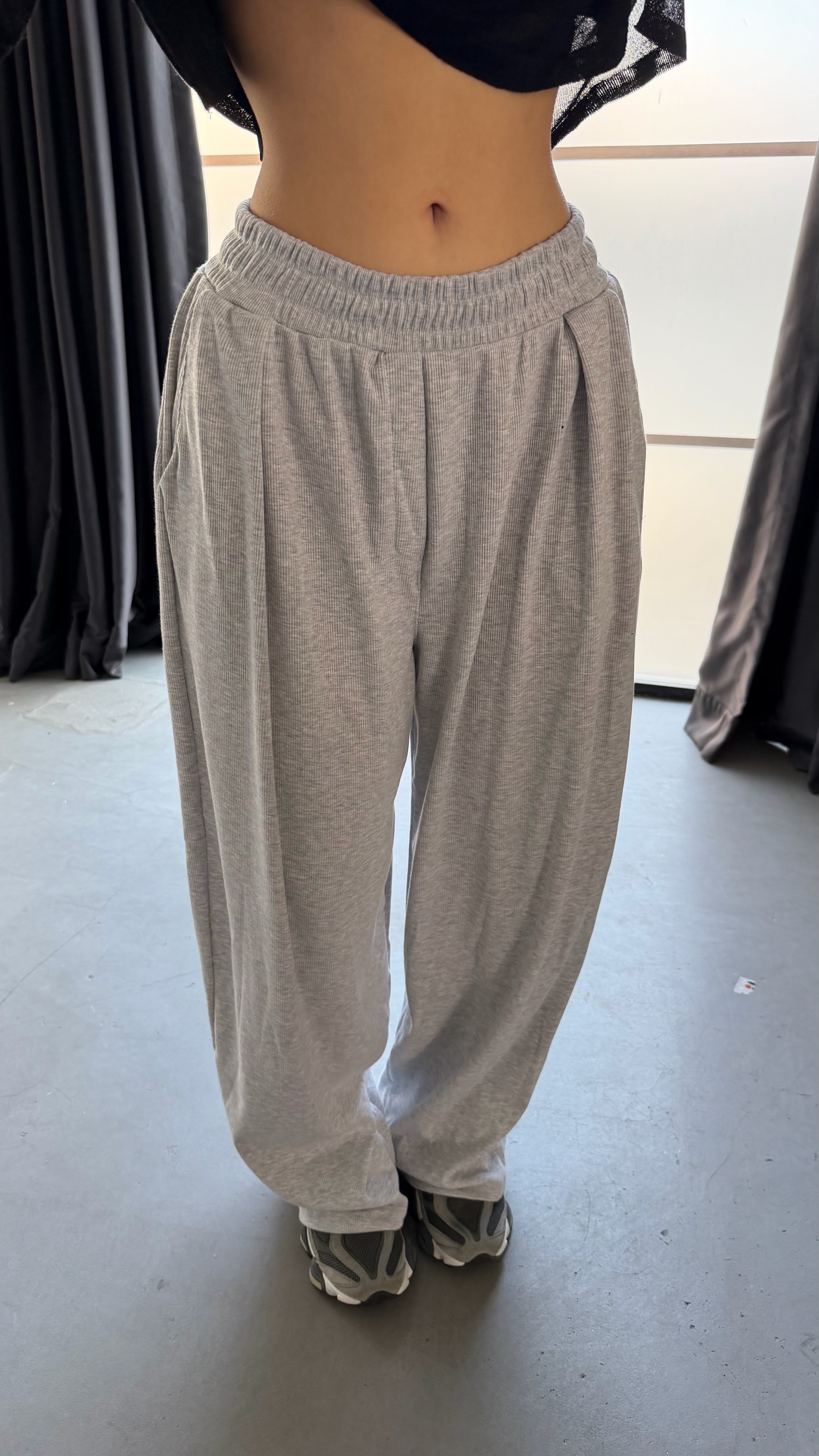 Baggy Fit Salaş Pantolon Gri