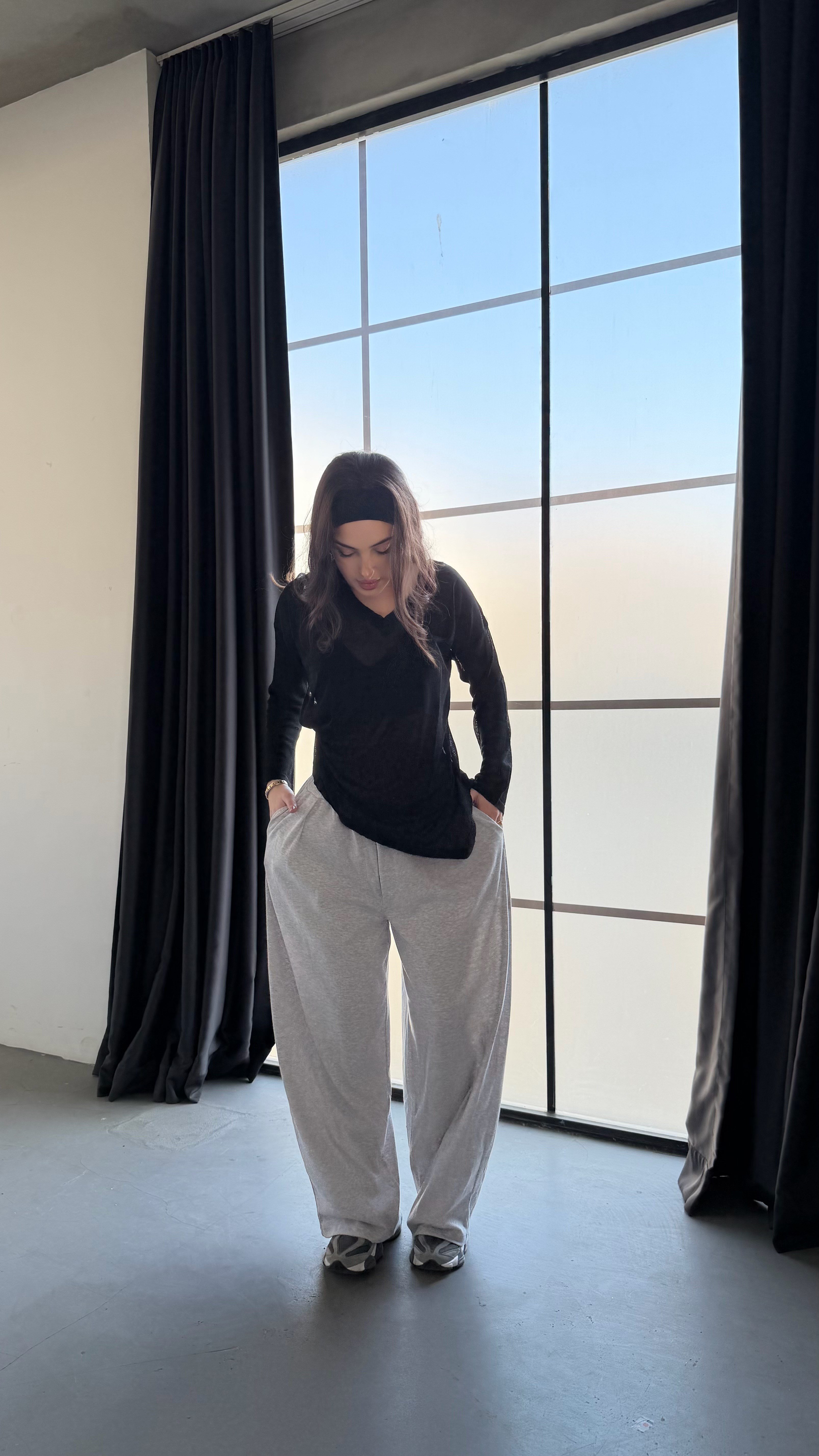 Baggy Fit Salaş Pantolon Gri