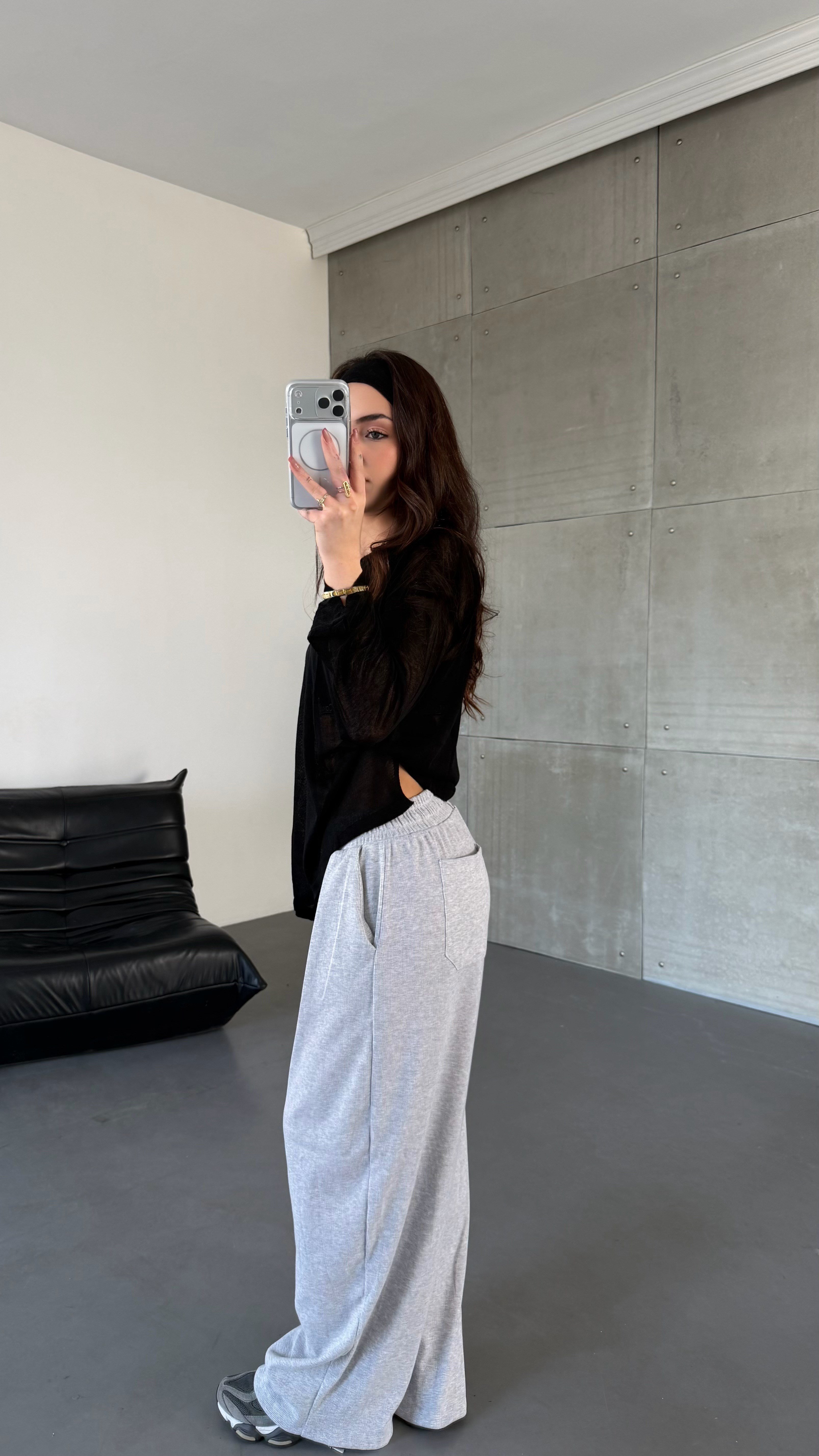 Baggy Fit Salaş Pantolon Gri