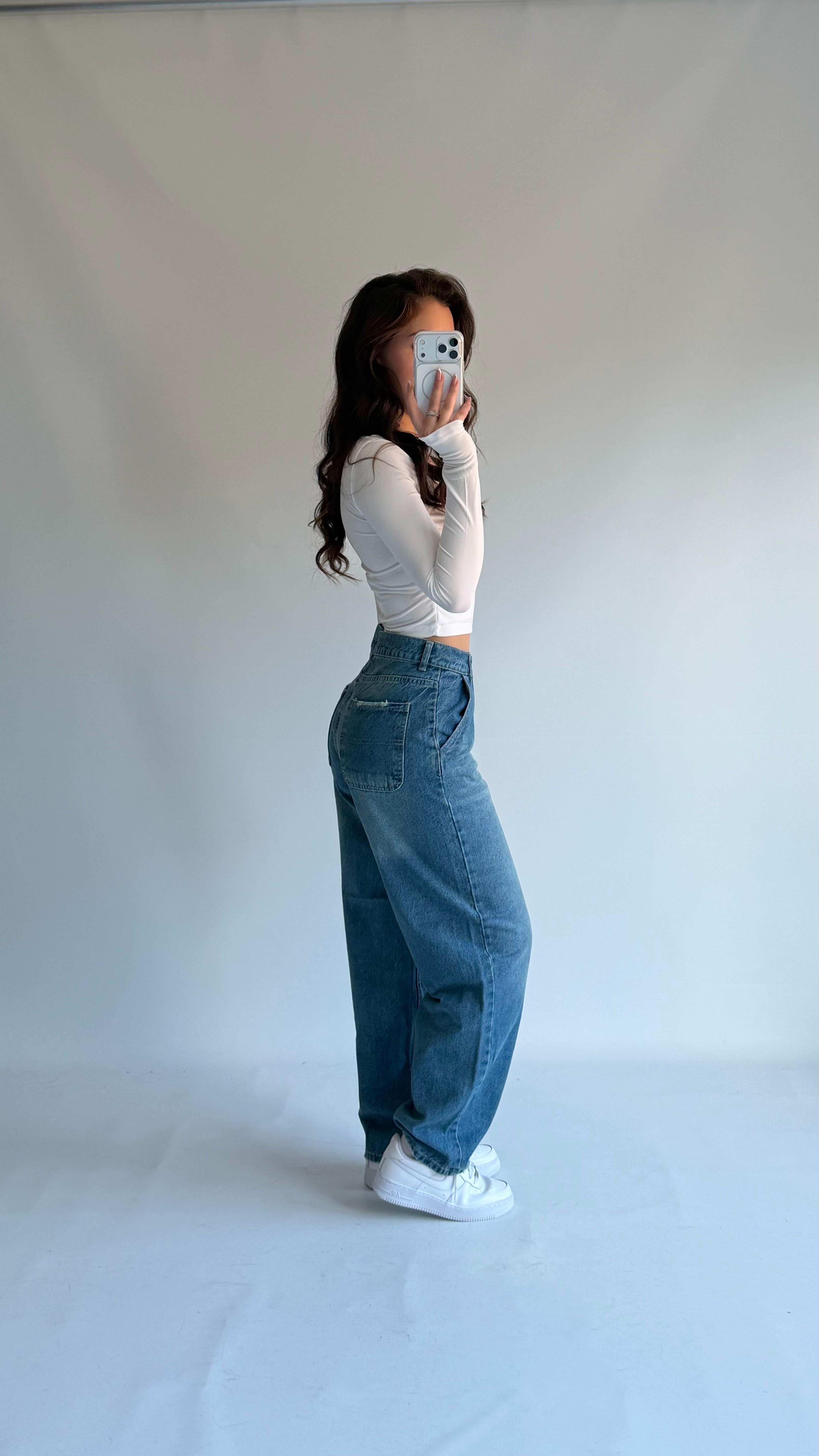 Baggy Scatter Pantolon Mavi
