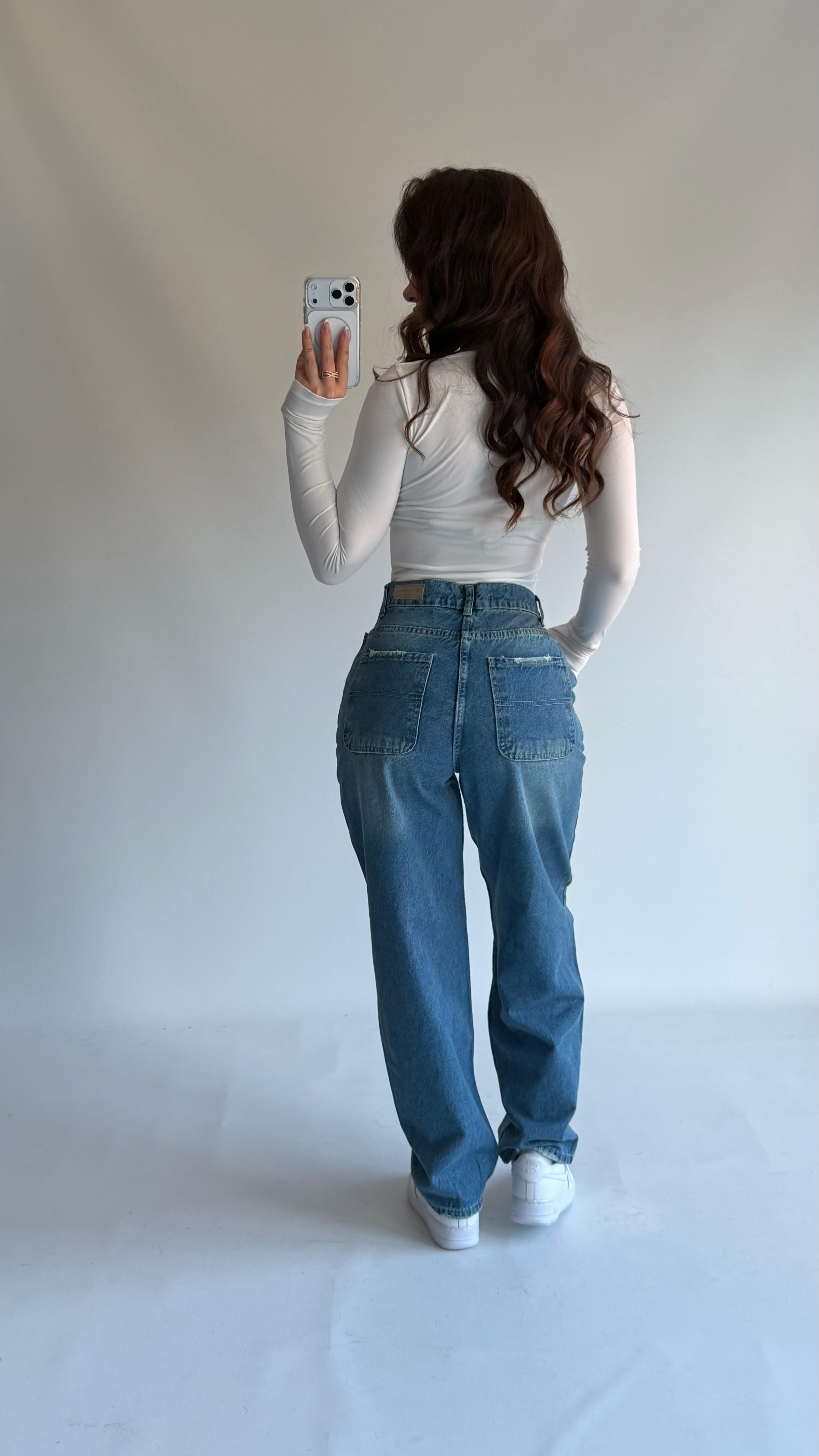 Baggy Scatter Pantolon Mavi