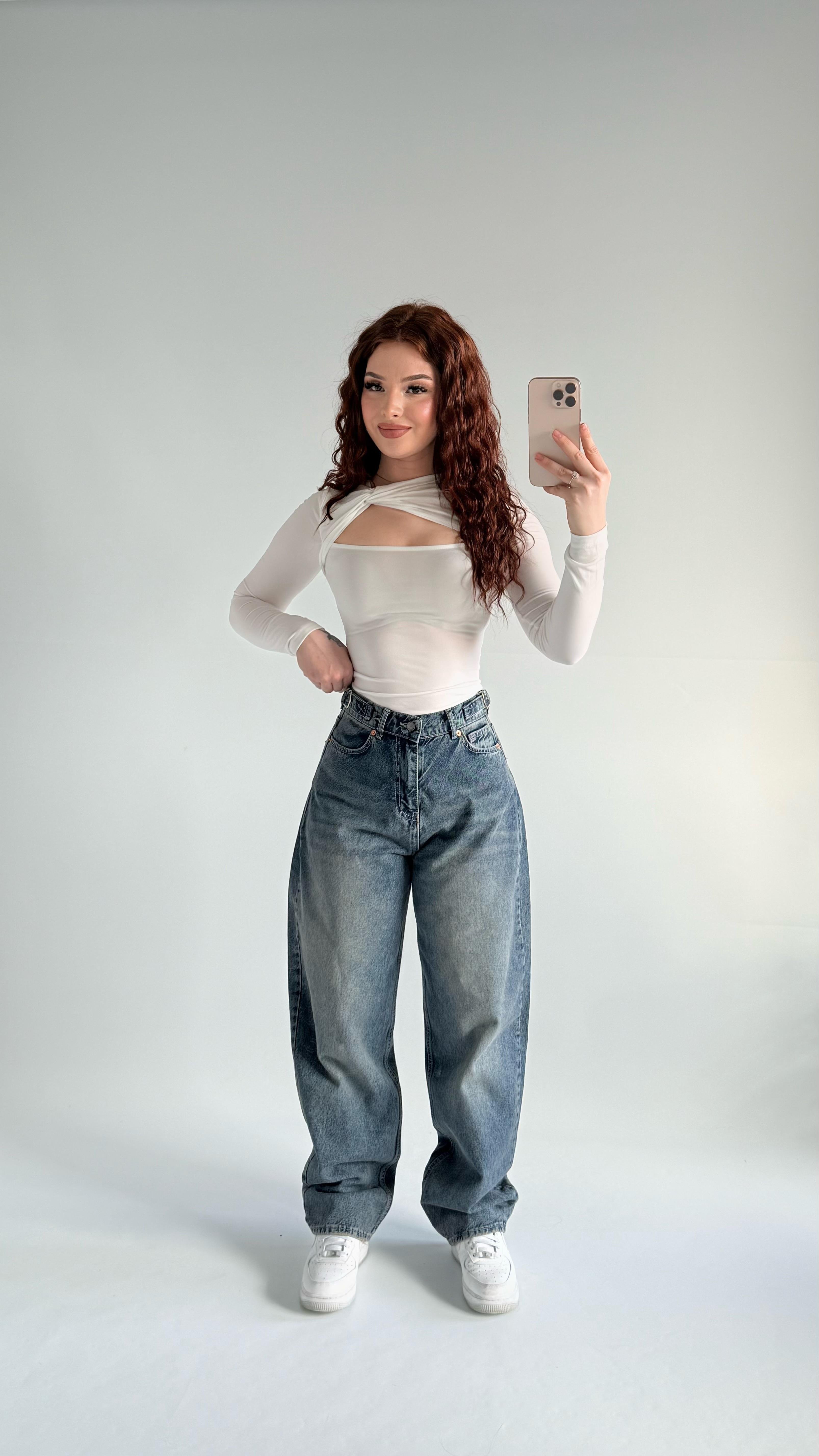Baggy Vintage Çift Kemer Pantolon