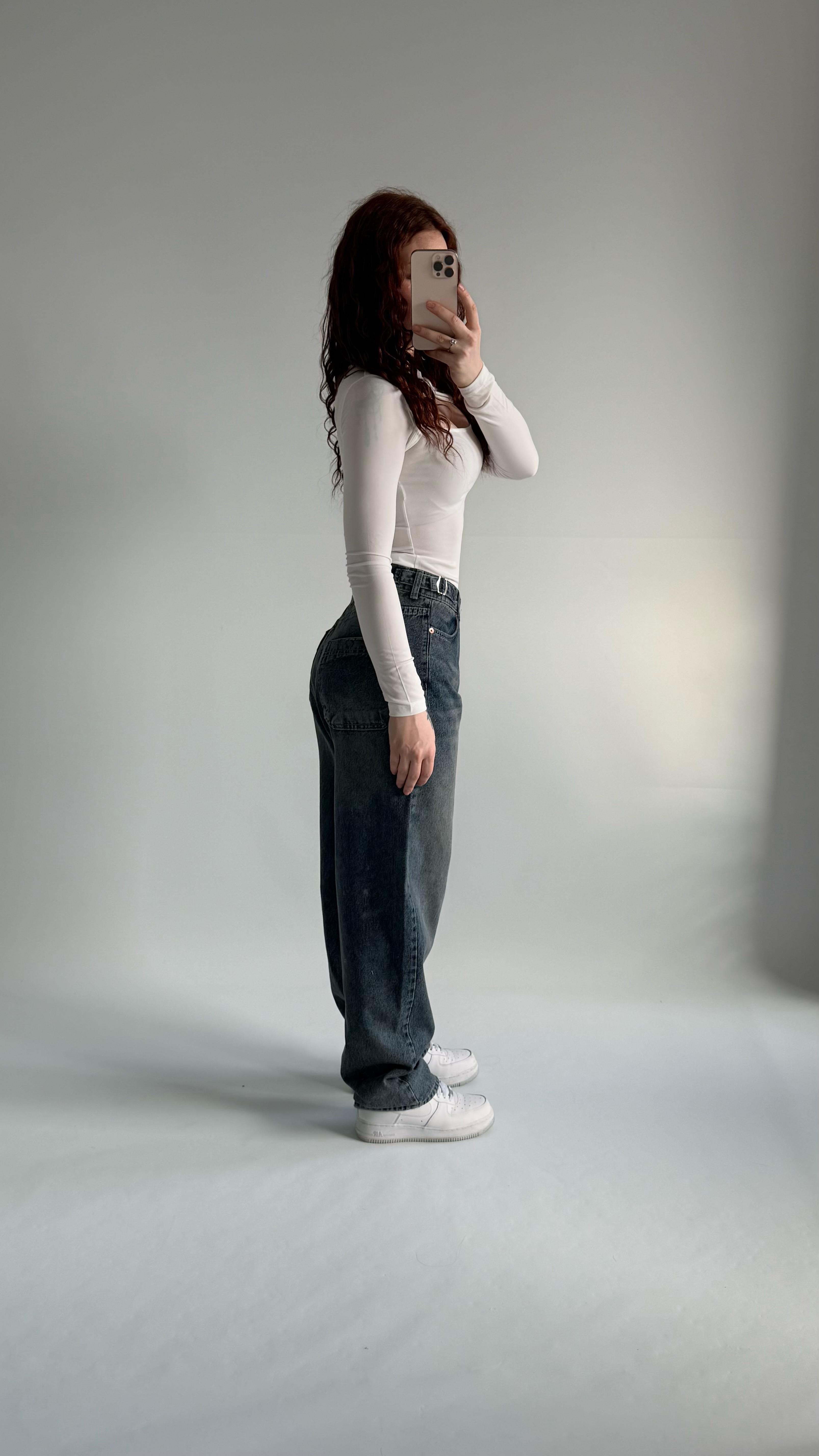 Baggy Vintage Çift Kemer Pantolon