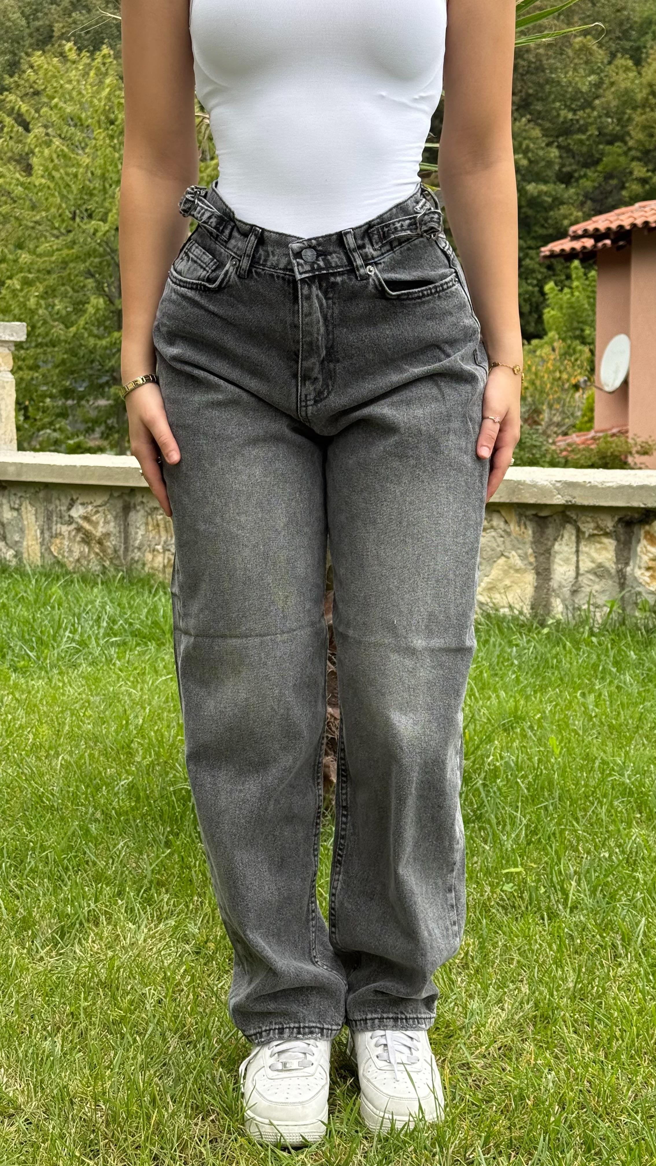 Baggy Viral Jeans Çift Kemer Timmy