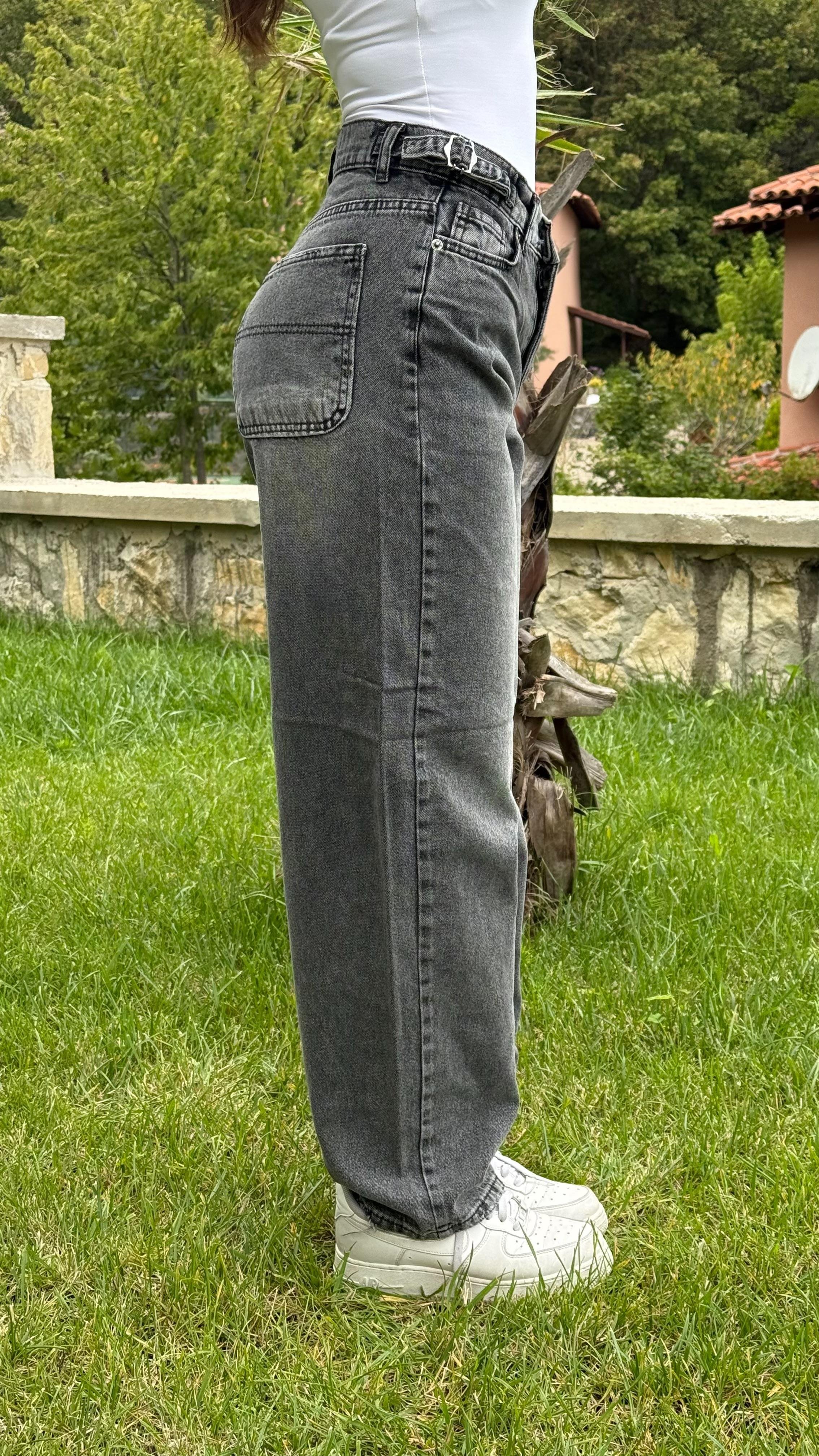 Baggy Viral Jeans Çift Kemer Timmy