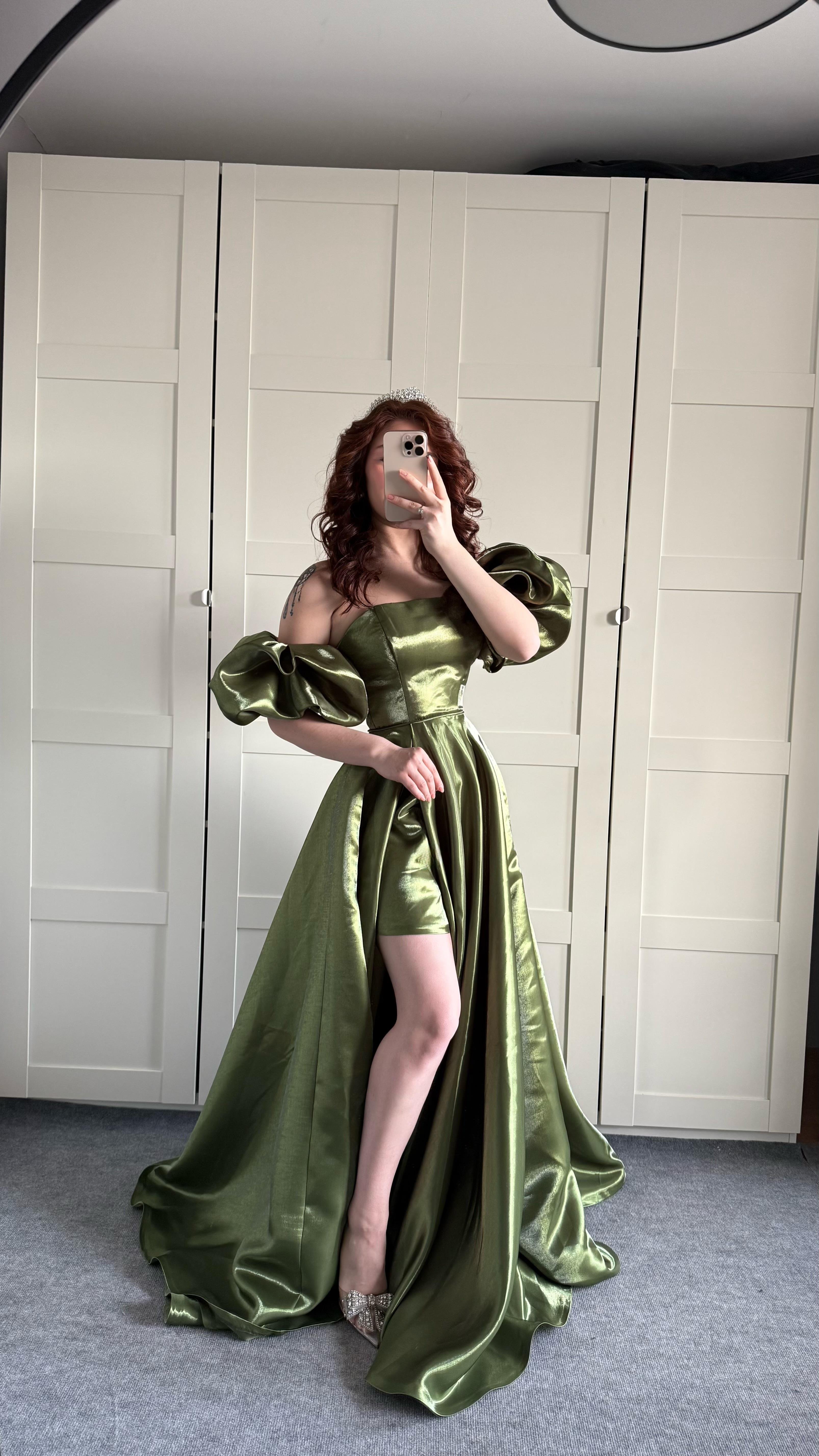 Barbie princess Abiye Haki Yeşil 