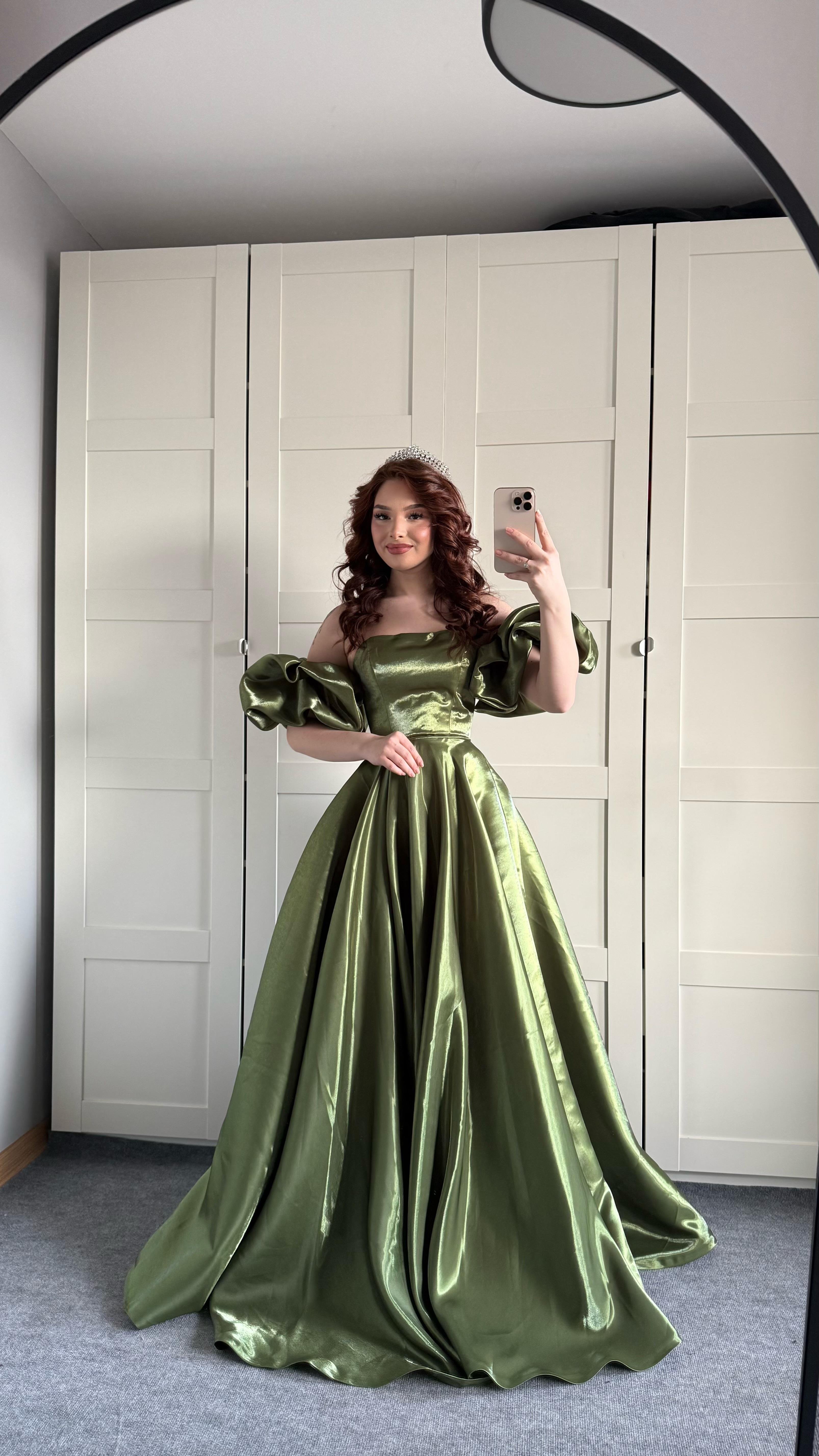 Barbie princess Abiye Haki Yeşil 