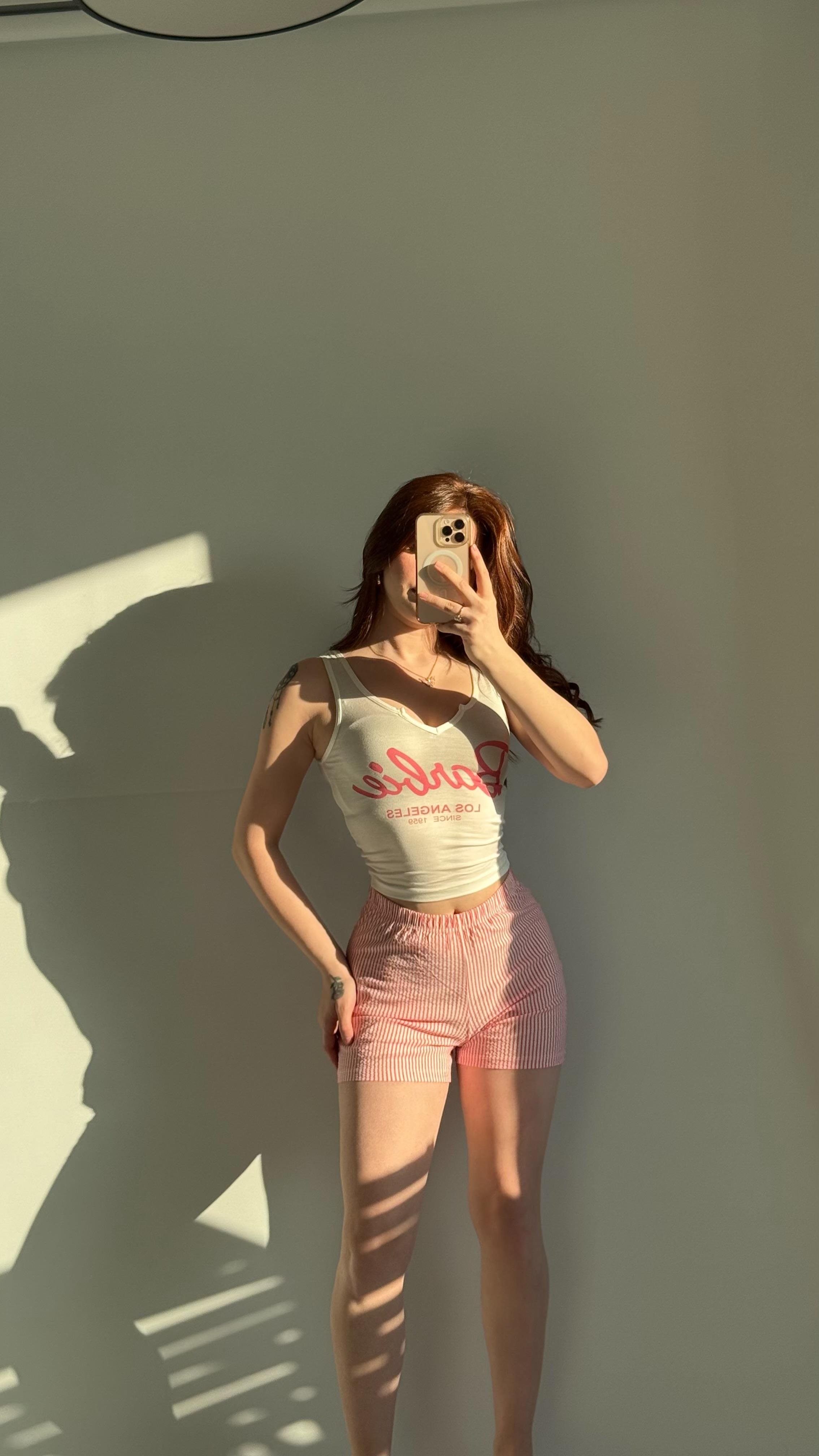 Barbie Şort Takım Pembe