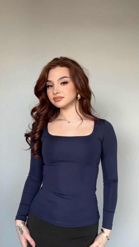 Basıc Bluz Lacivert