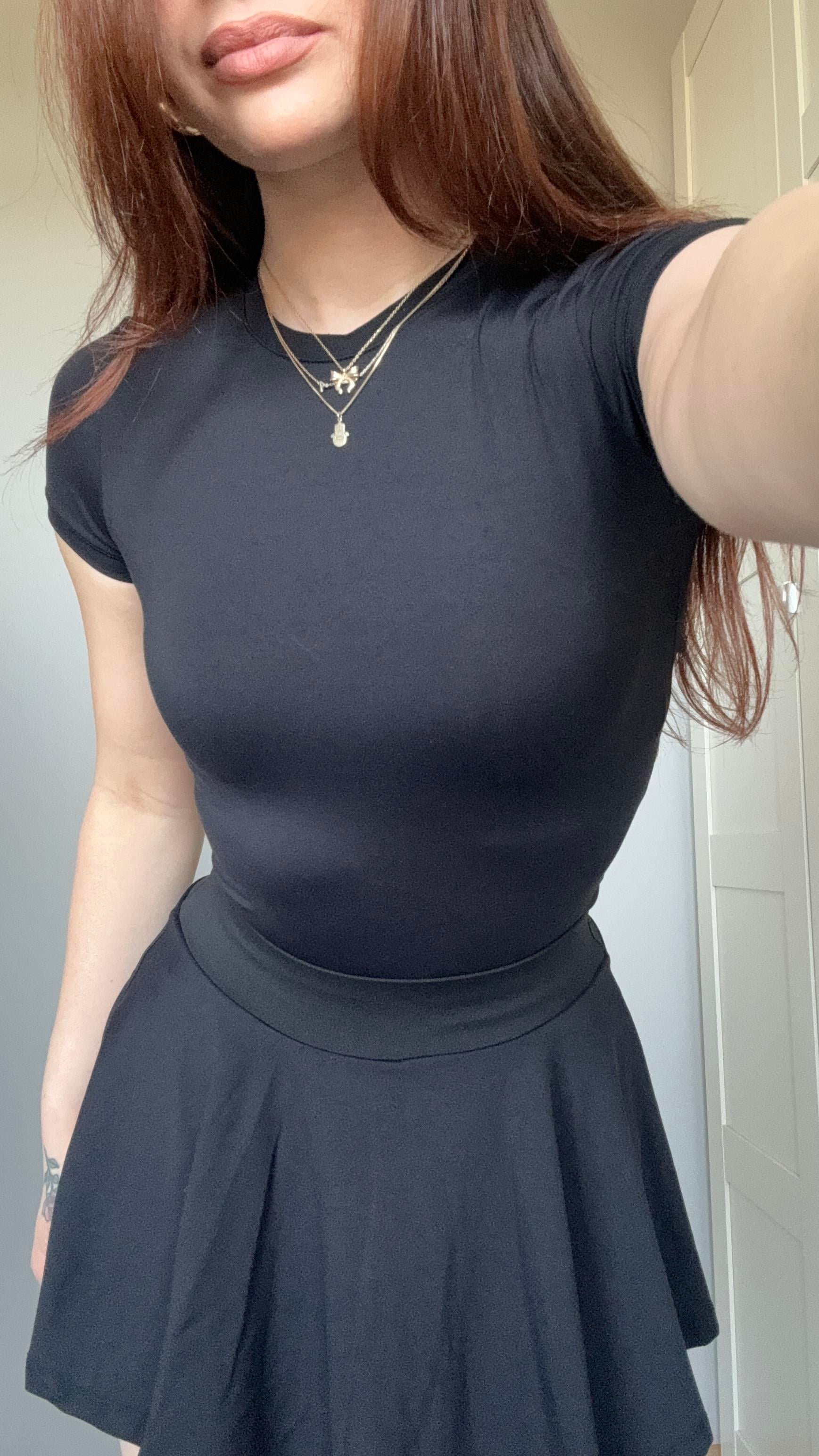 Basıc Kısa Kol Bodysuit Siyah