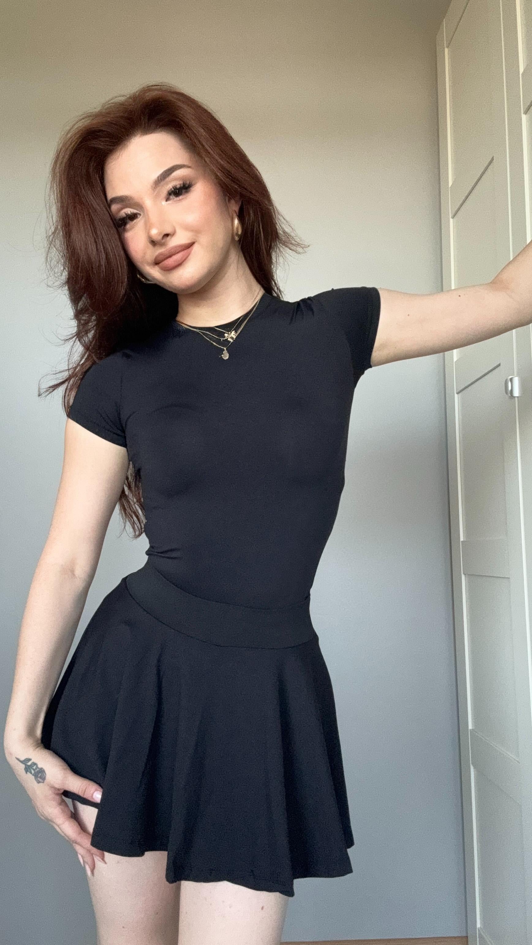 Basıc Kısa Kol Bodysuit Siyah