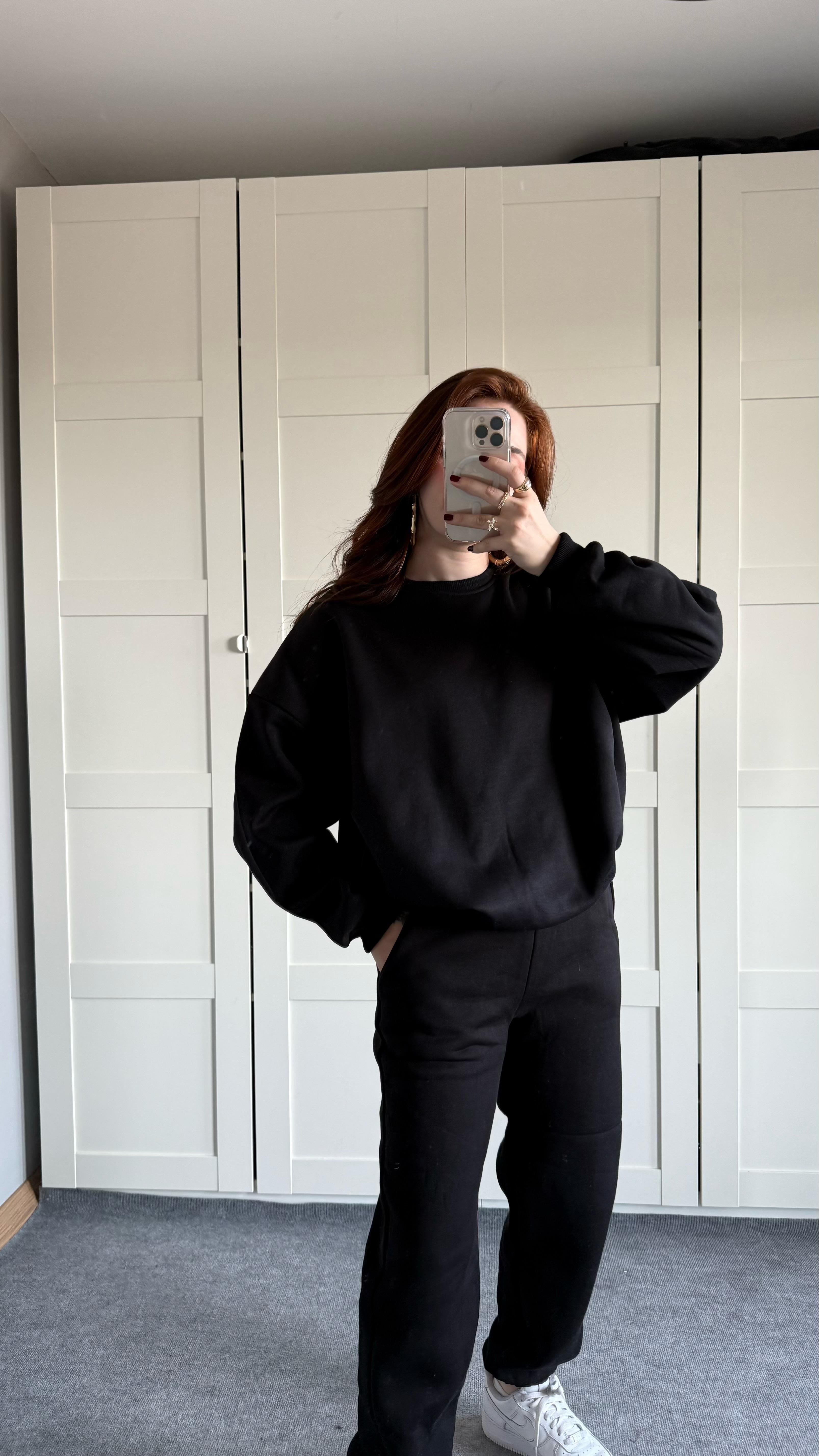 Basıc Oversize Sweat Siyah