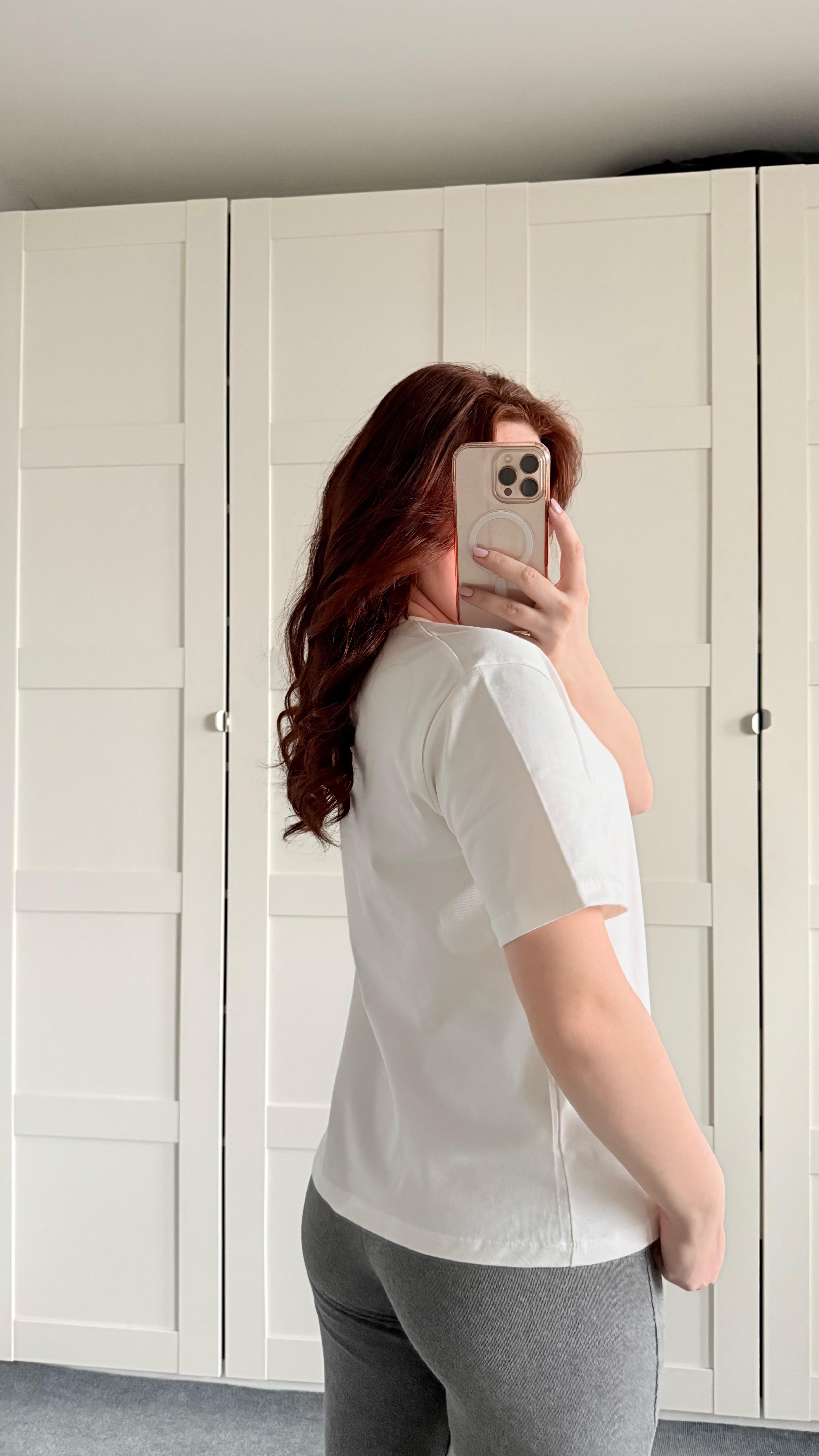 Basıc Oversize Tişört Beyaz