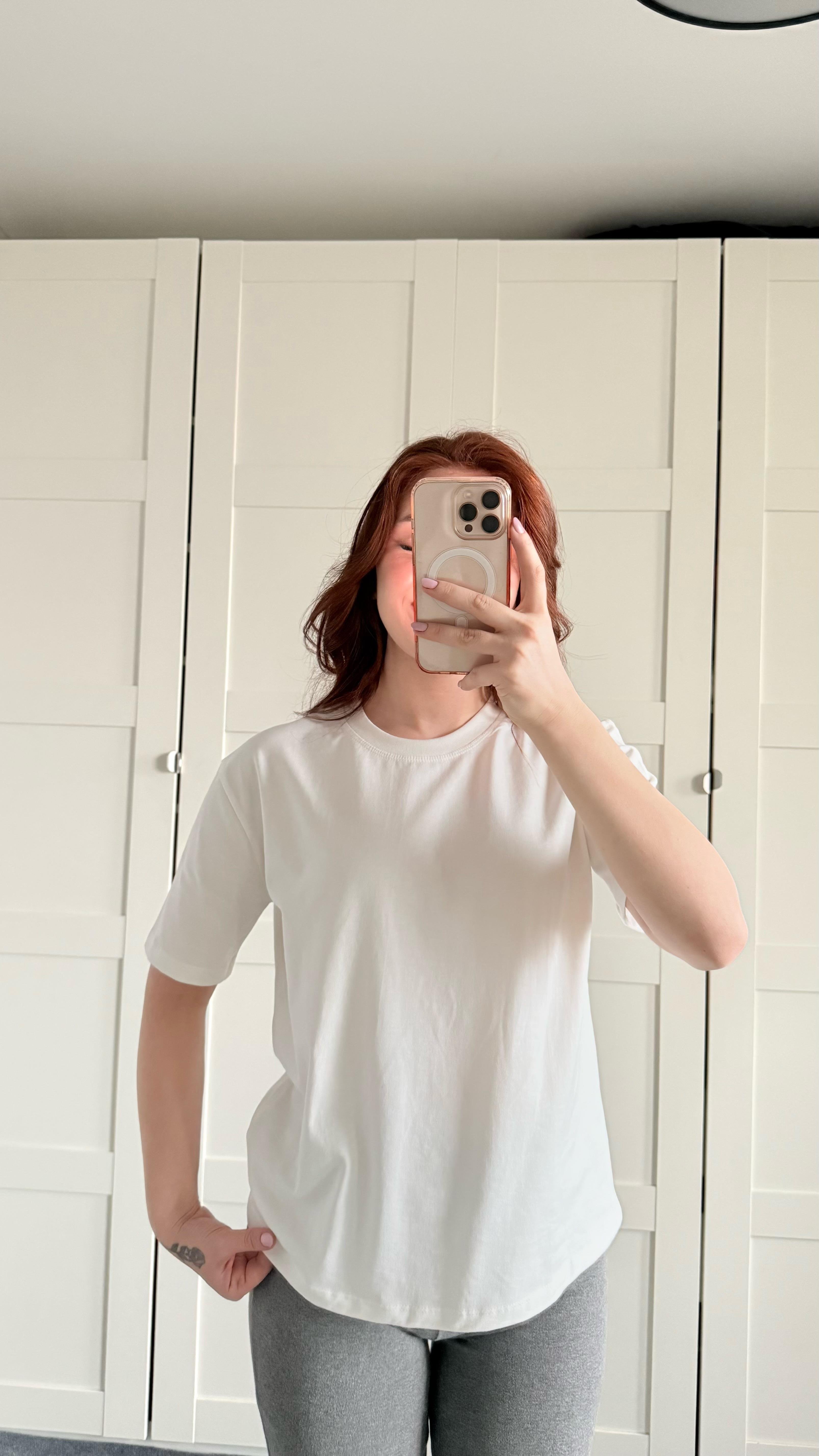 Basıc Oversize Tişört Beyaz