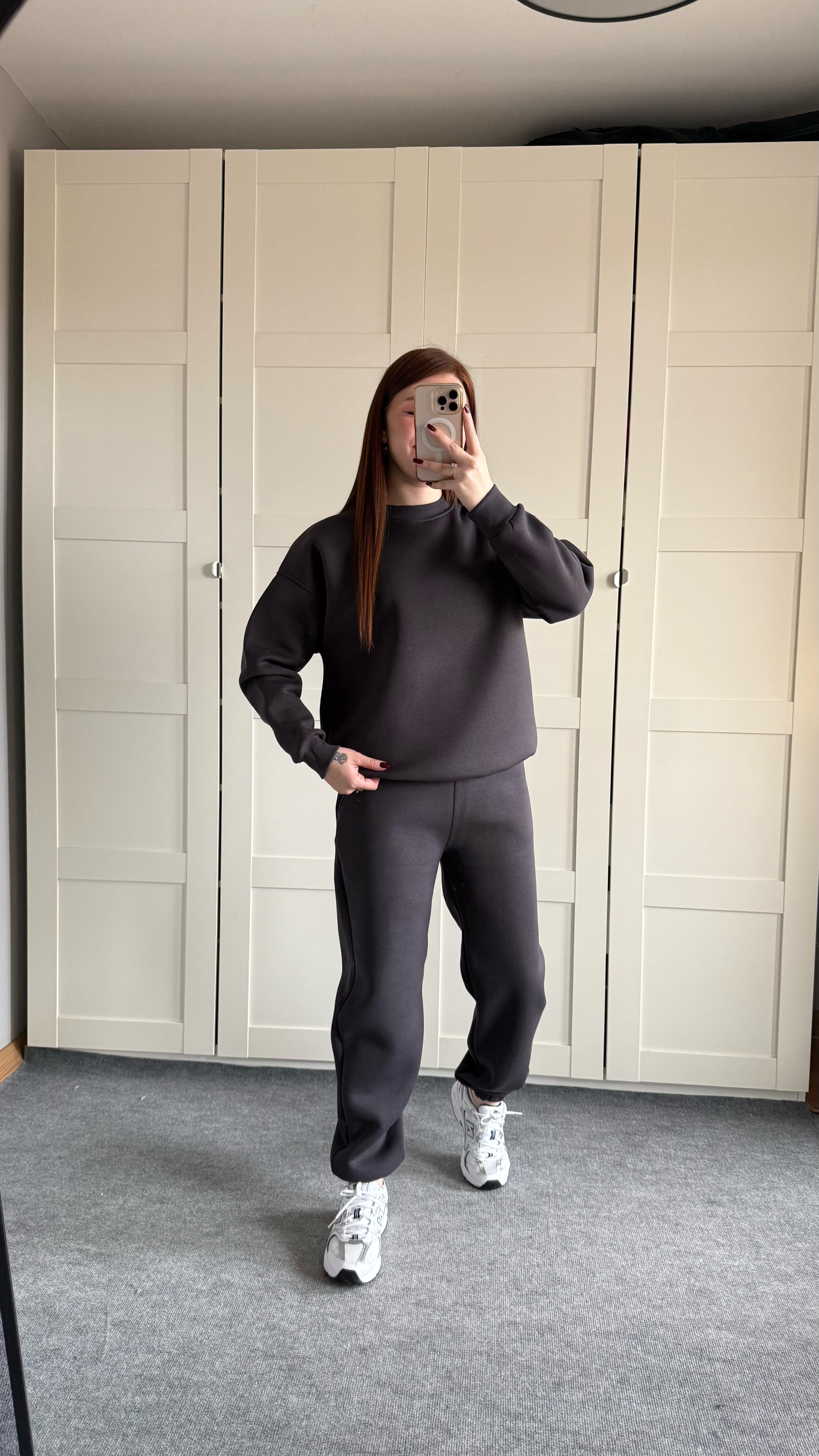 Basıc Sweat Eşofman Takımı Antrasit