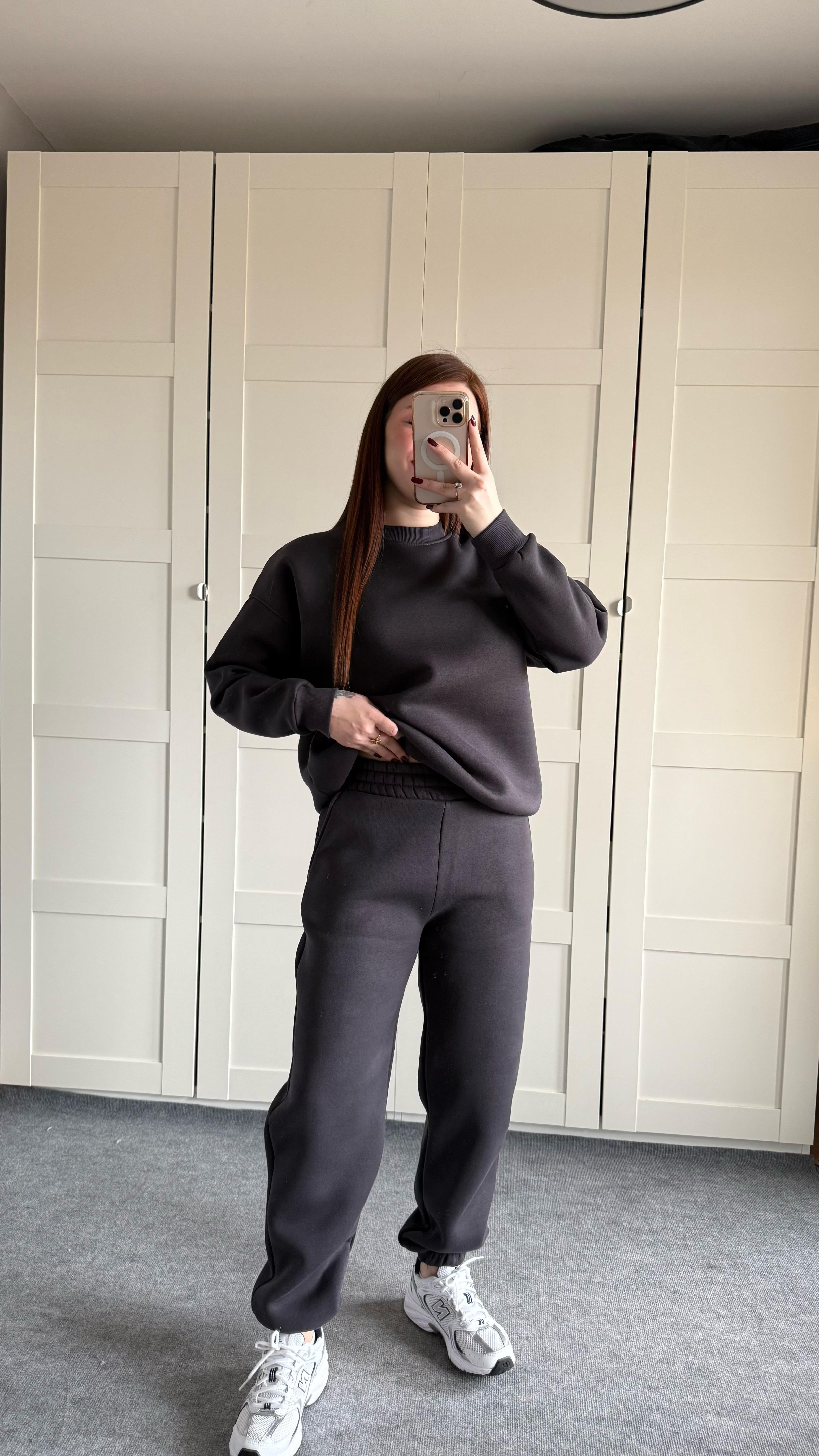 Basıc Sweat Eşofman Takımı Antrasit