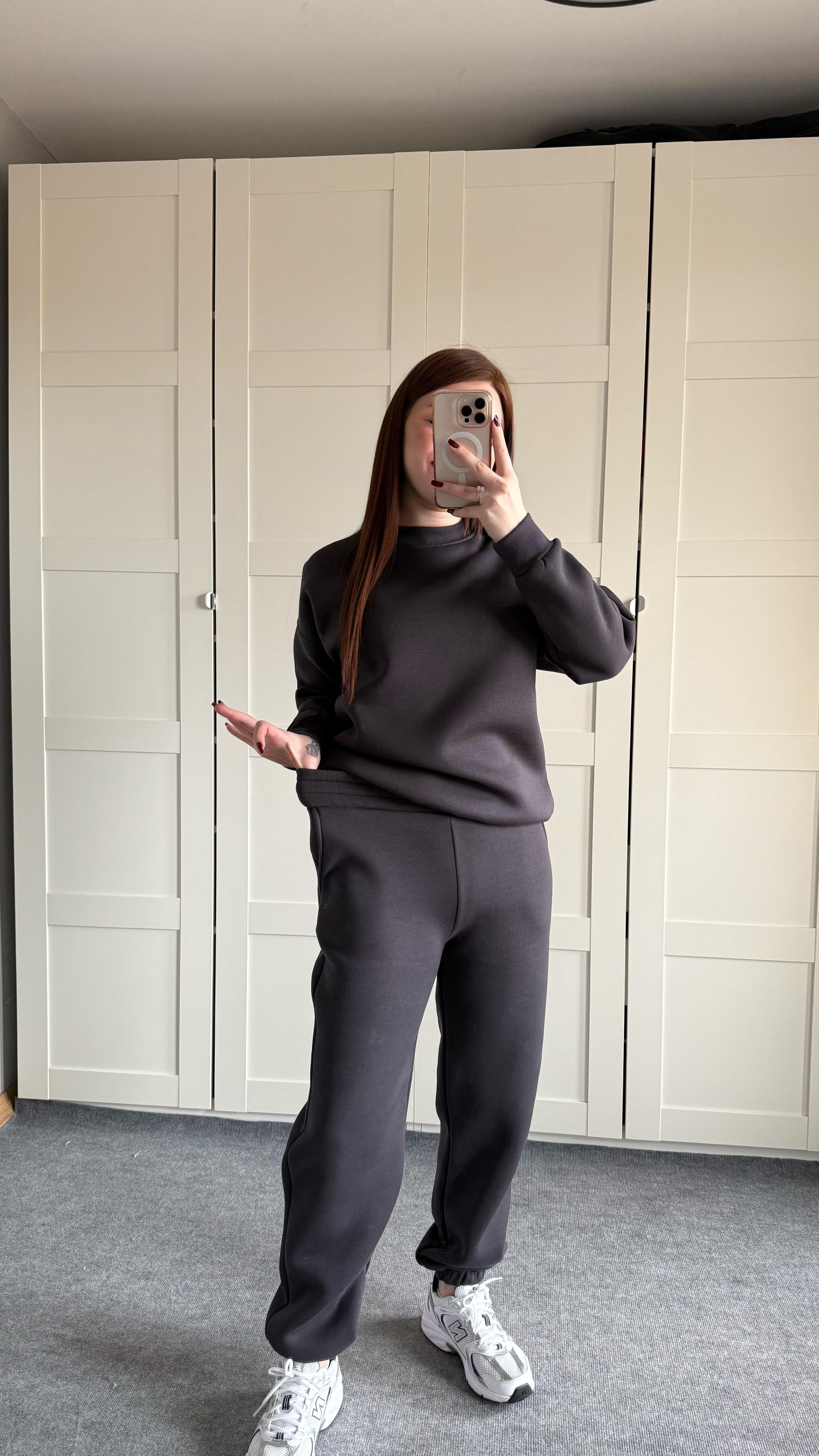 Basıc Sweat Eşofman Takımı Antrasit