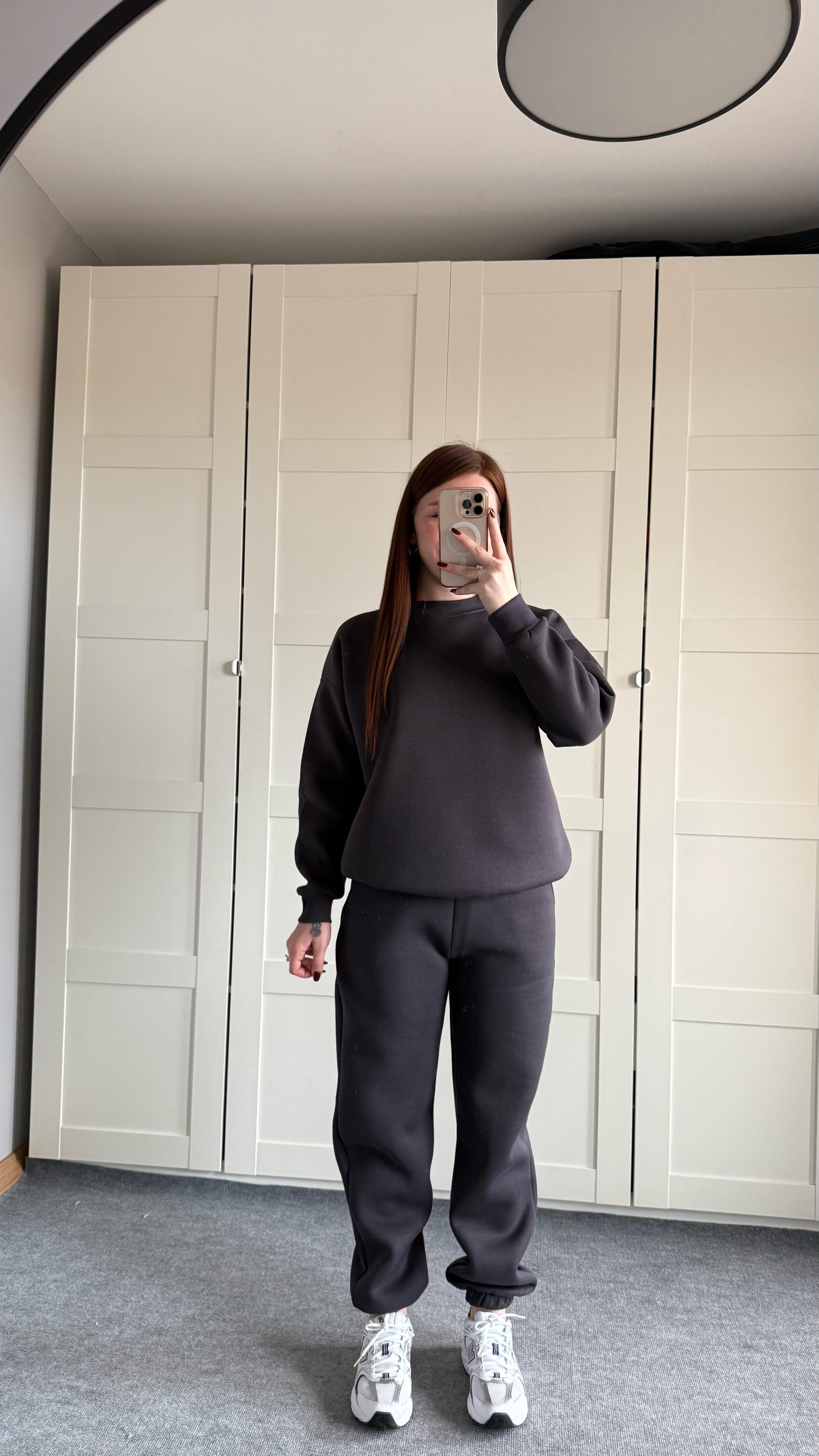 Basıc Sweat Eşofman Takımı Antrasit