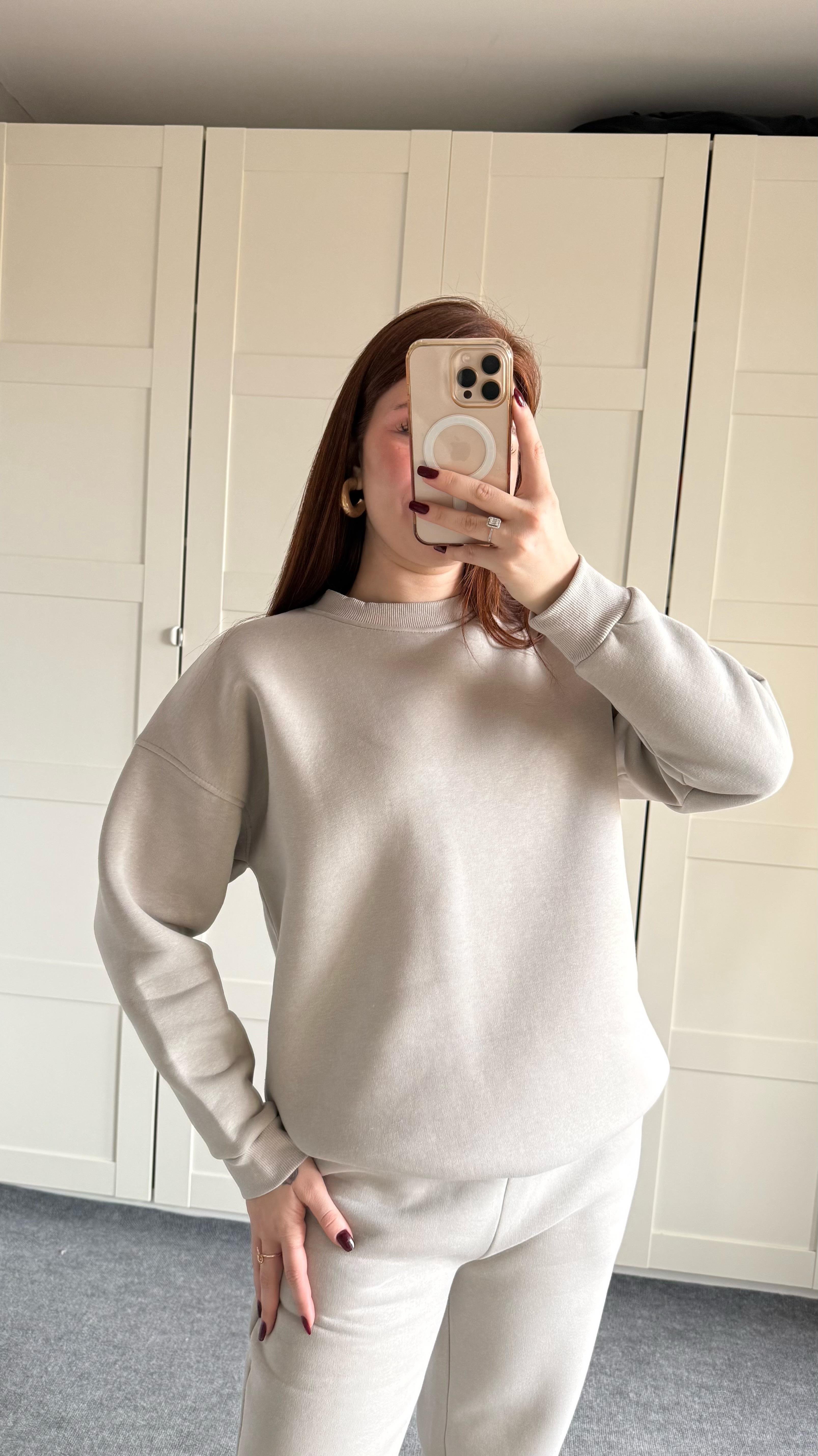 Basıc Sweat Eşofman Takımı Gri