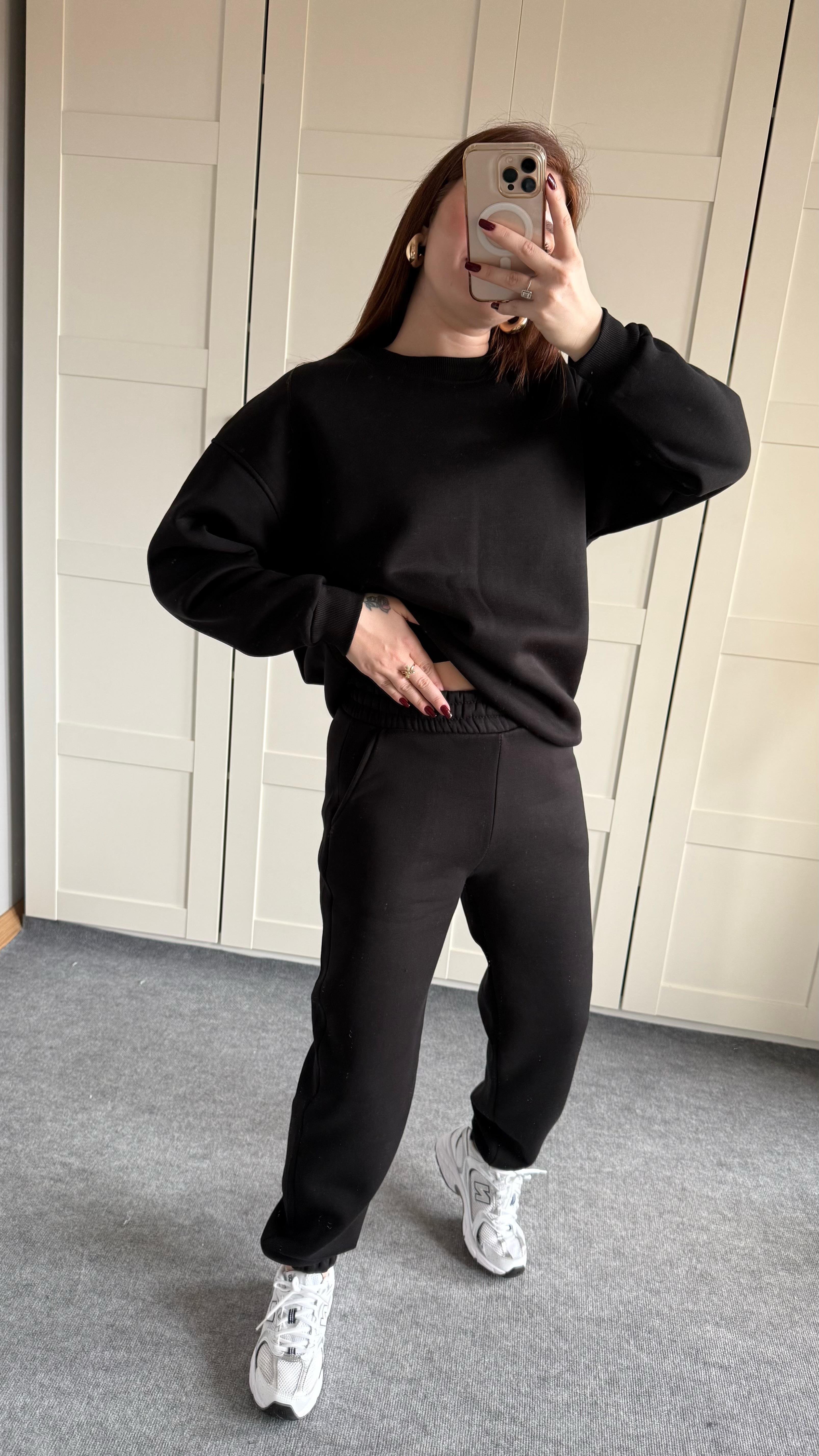 Basıc Sweat Eşofman Takımı Siyah