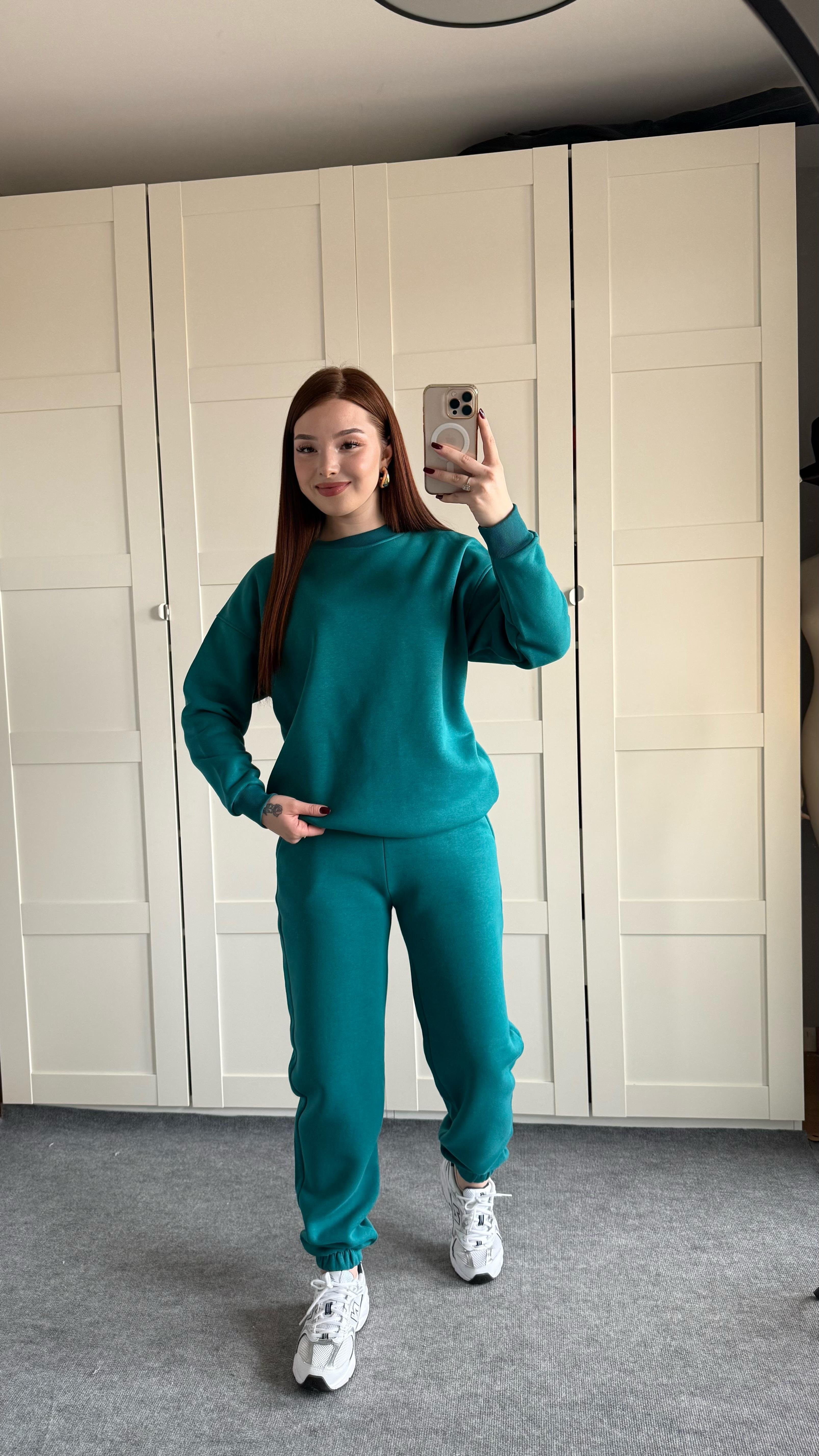 Basıc Sweat Eşofman Takımı Yeşil