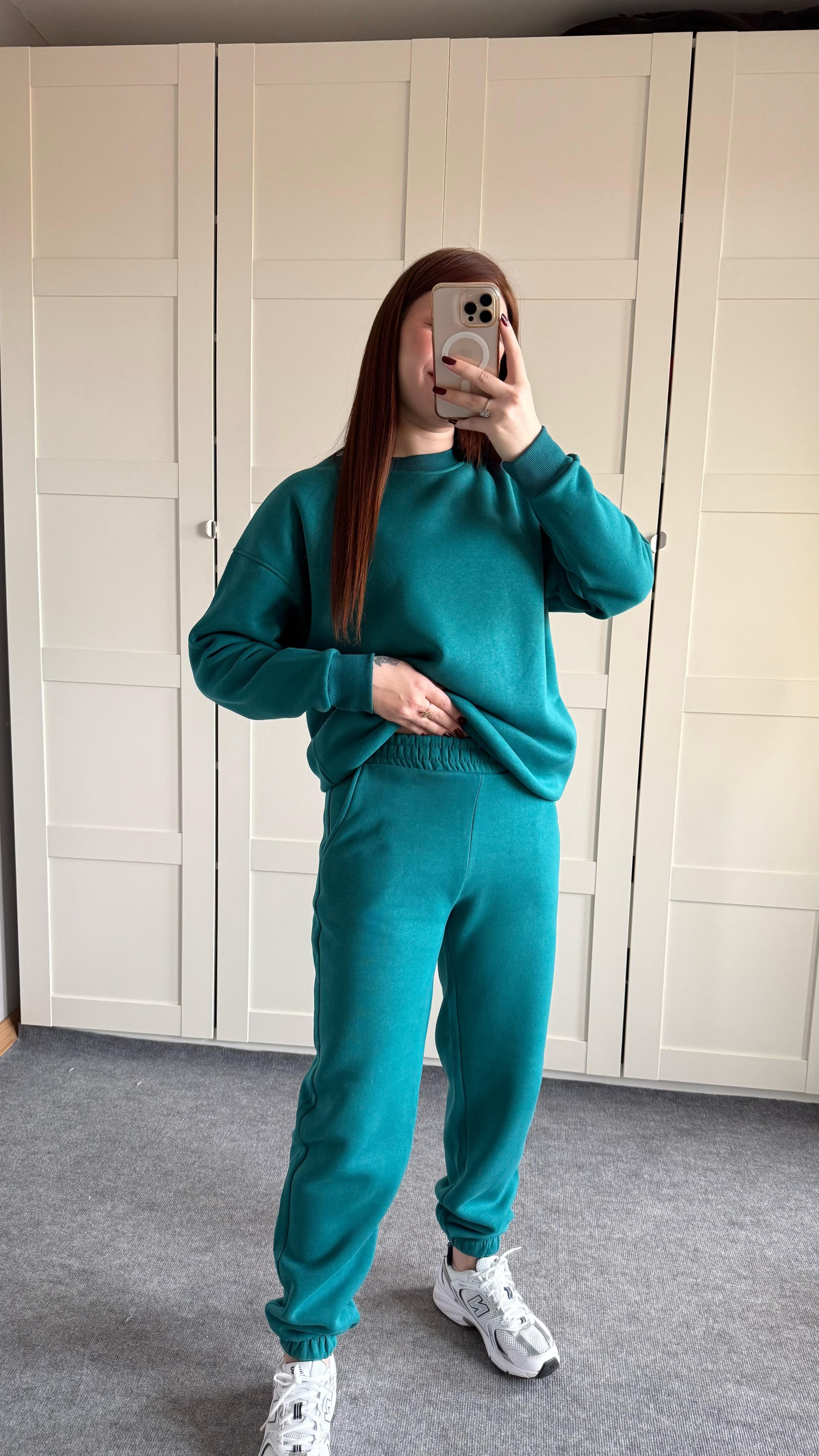 Basıc Sweat Eşofman Takımı Yeşil