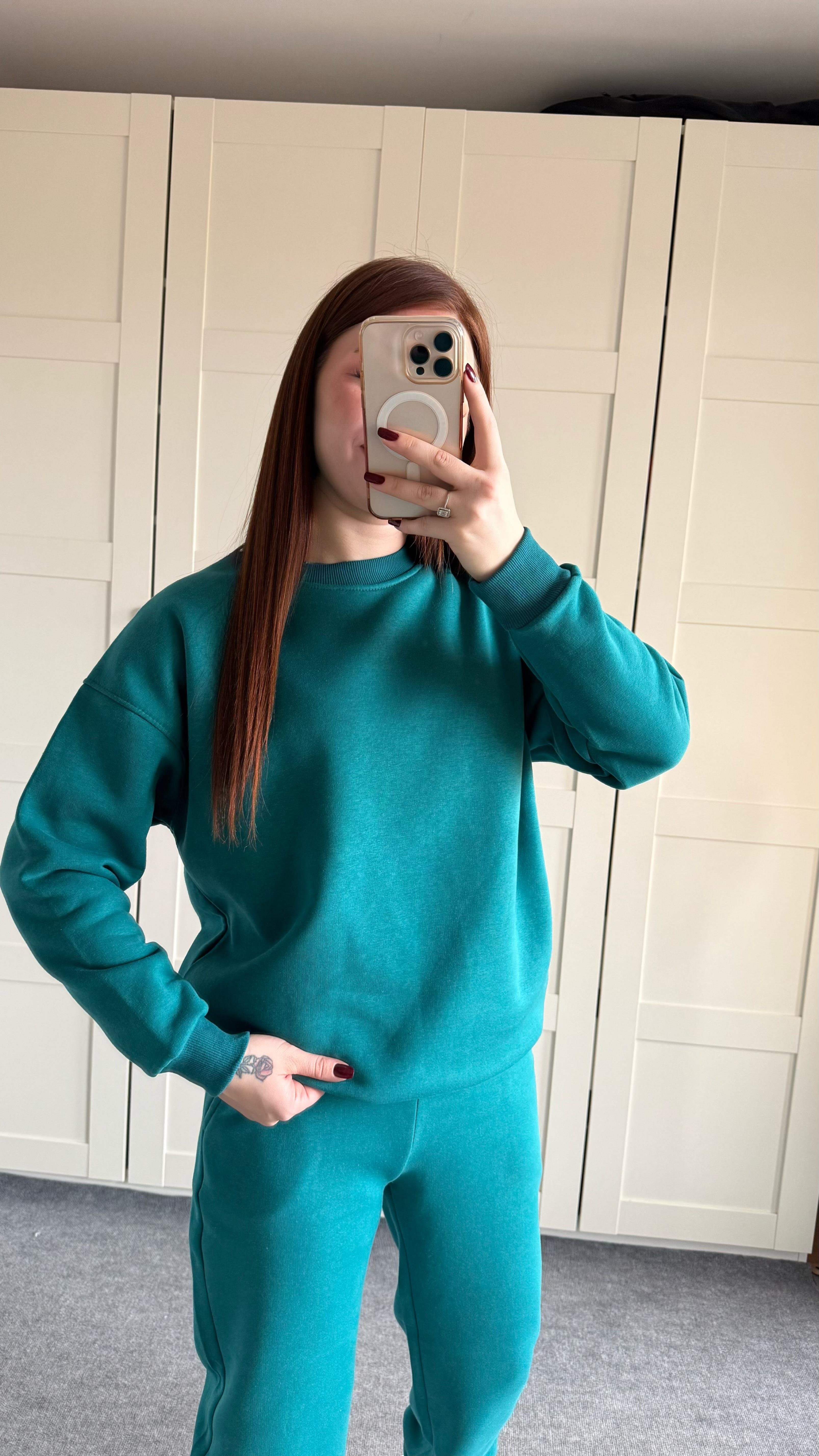 Basıc Sweat Eşofman Takımı Yeşil