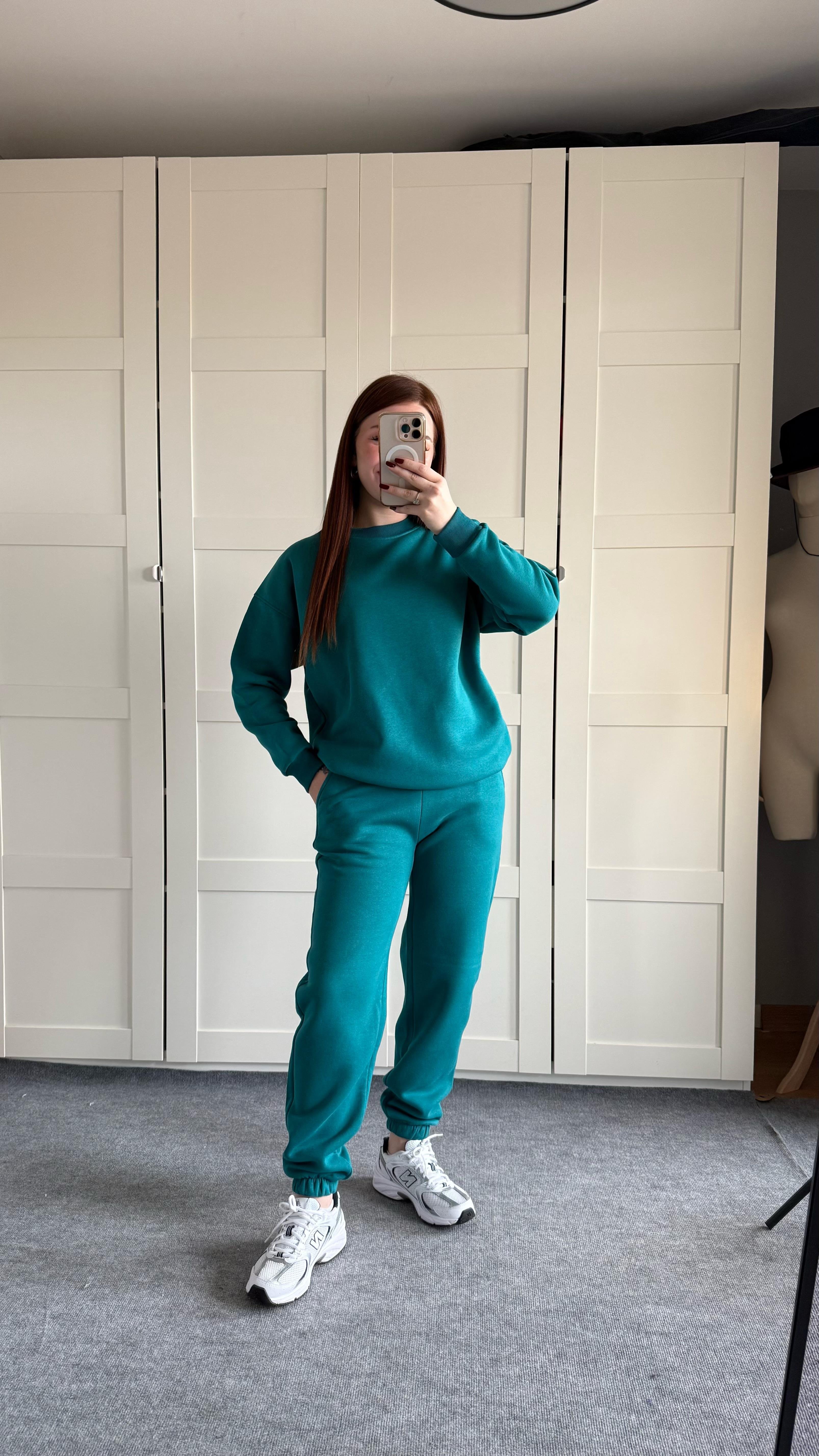 Basıc Sweat Eşofman Takımı Yeşil