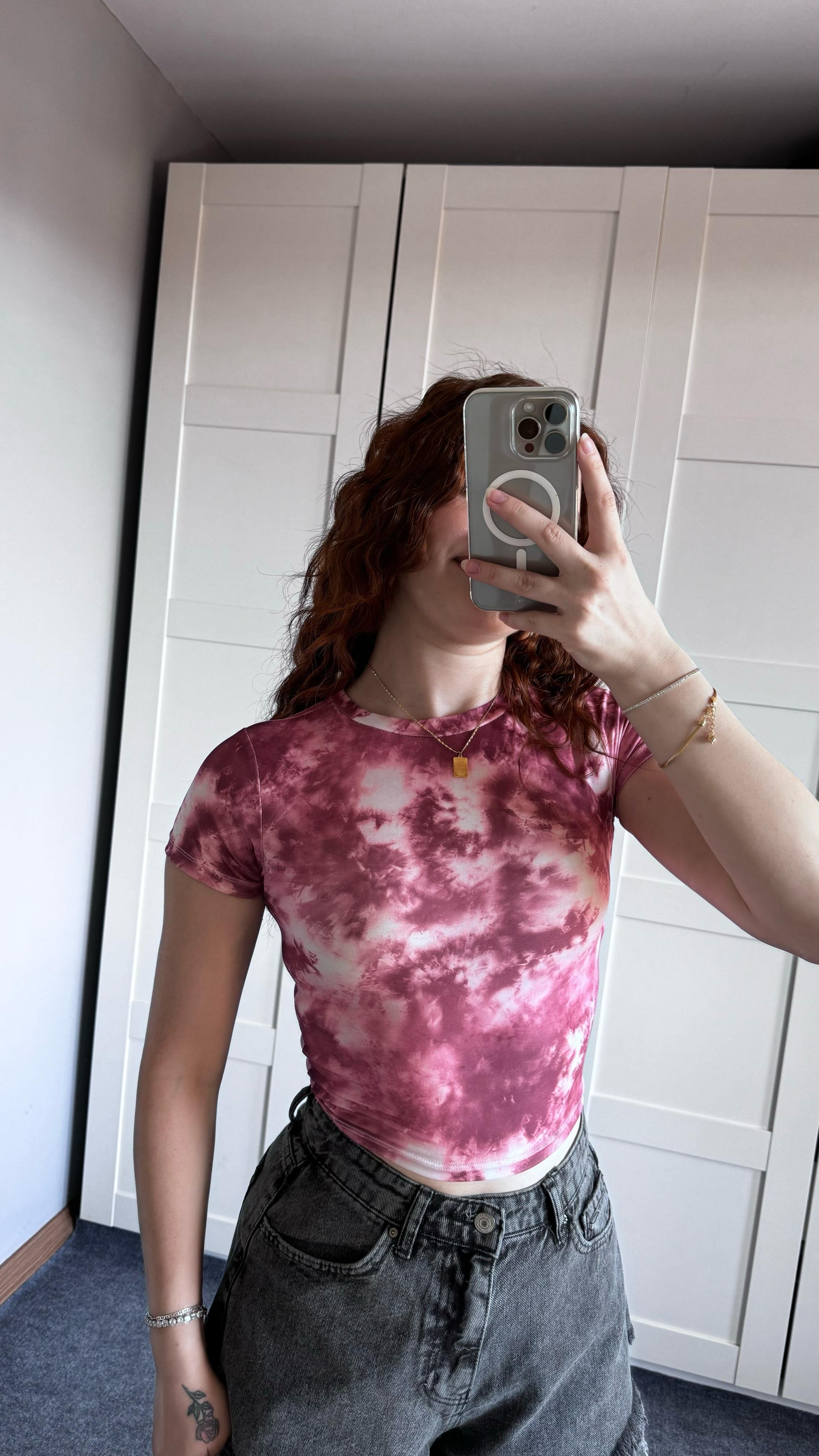 Batik Pembe Tişört 