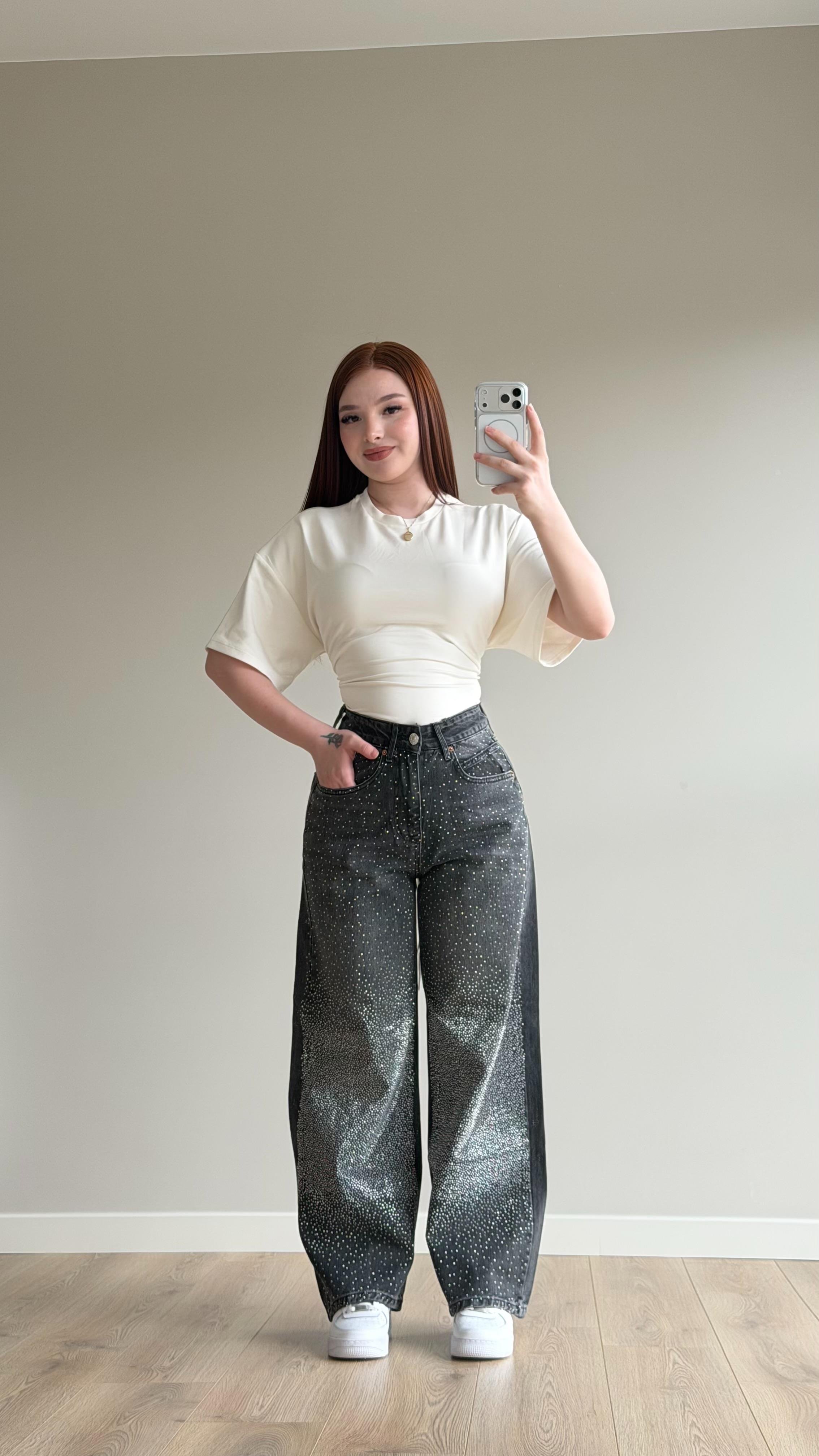 Bdg Valorant Taşlı Pantolon Füme