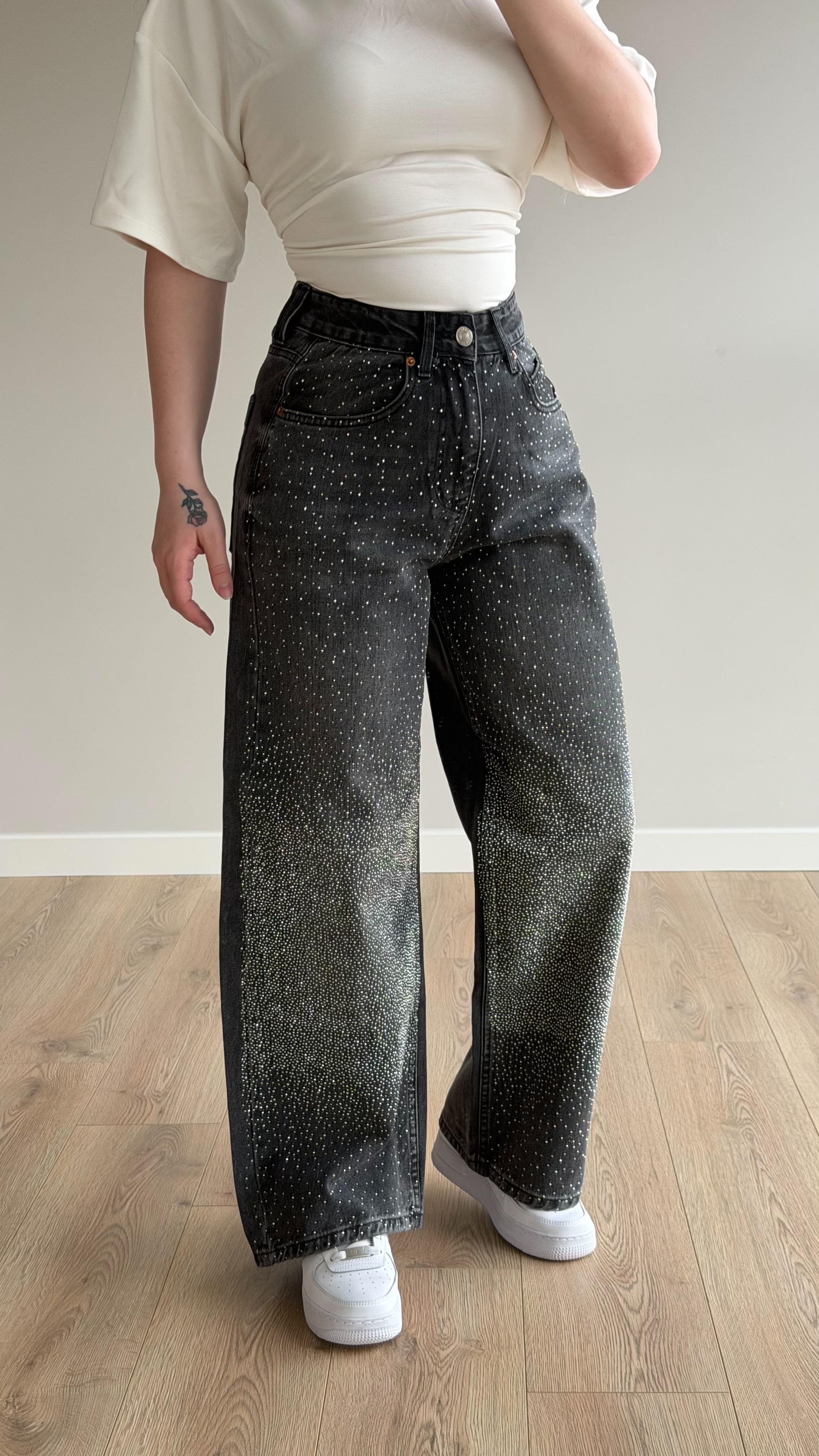 Bdg Valorant Taşlı Pantolon Füme