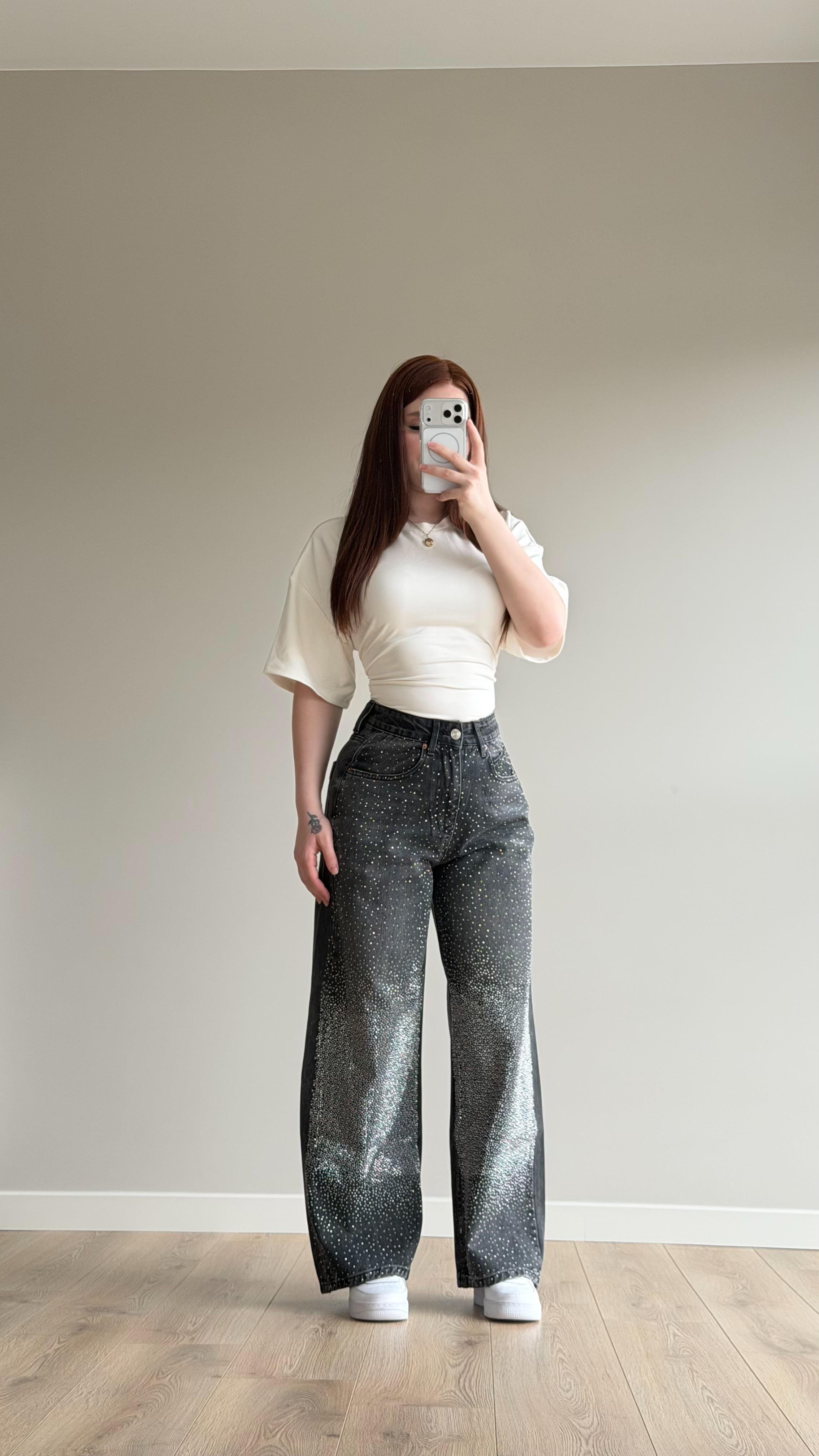 Bdg Valorant Taşlı Pantolon Füme