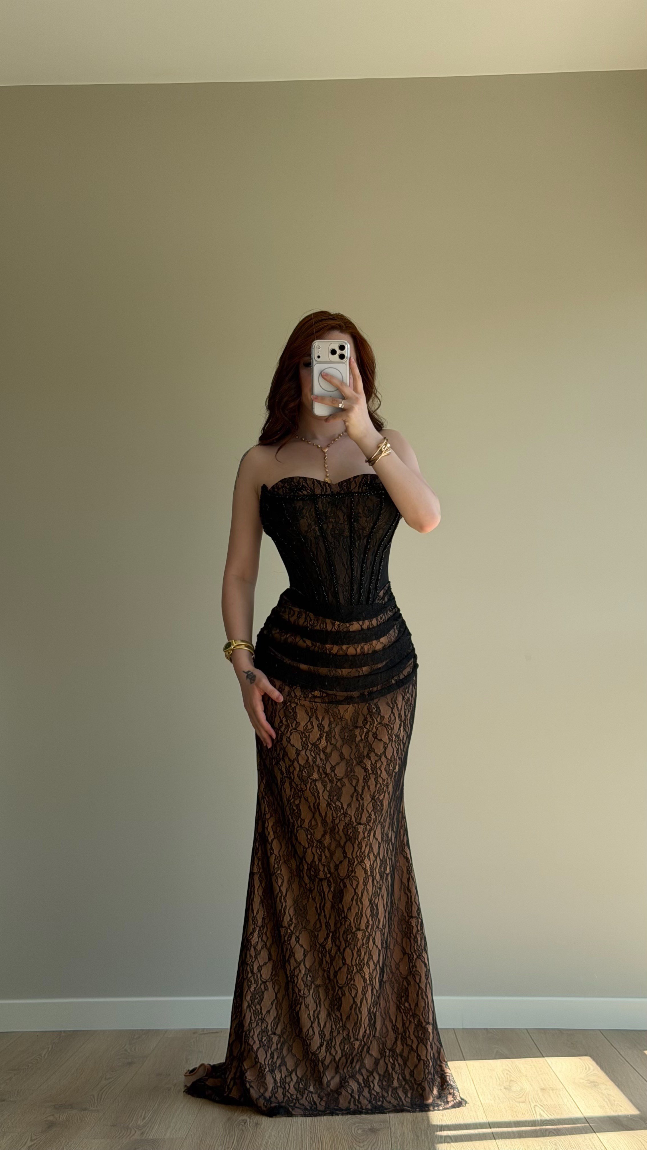 Belatrix Dantelli Abiye Siyah