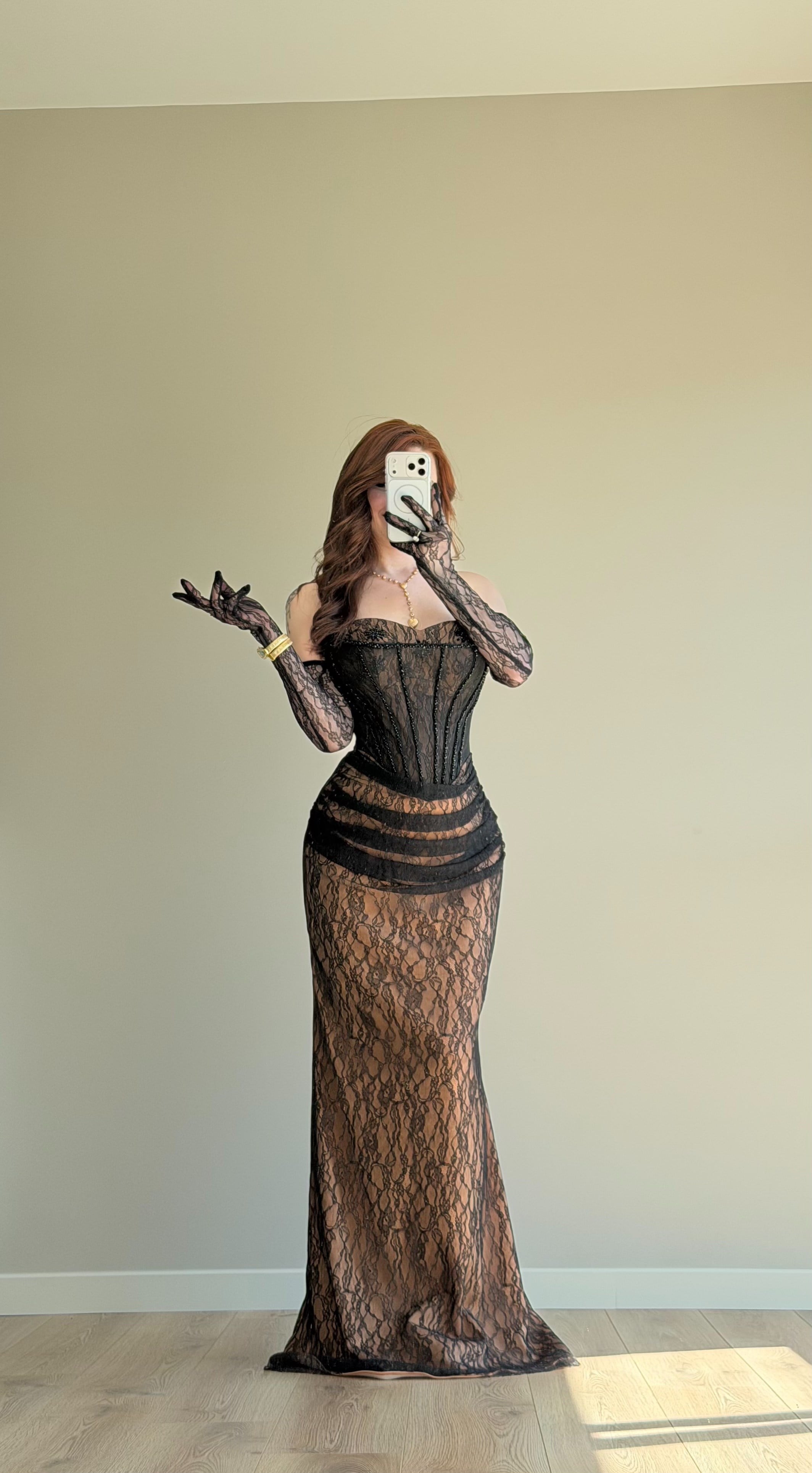 Belatrix Dantelli Abiye Siyah