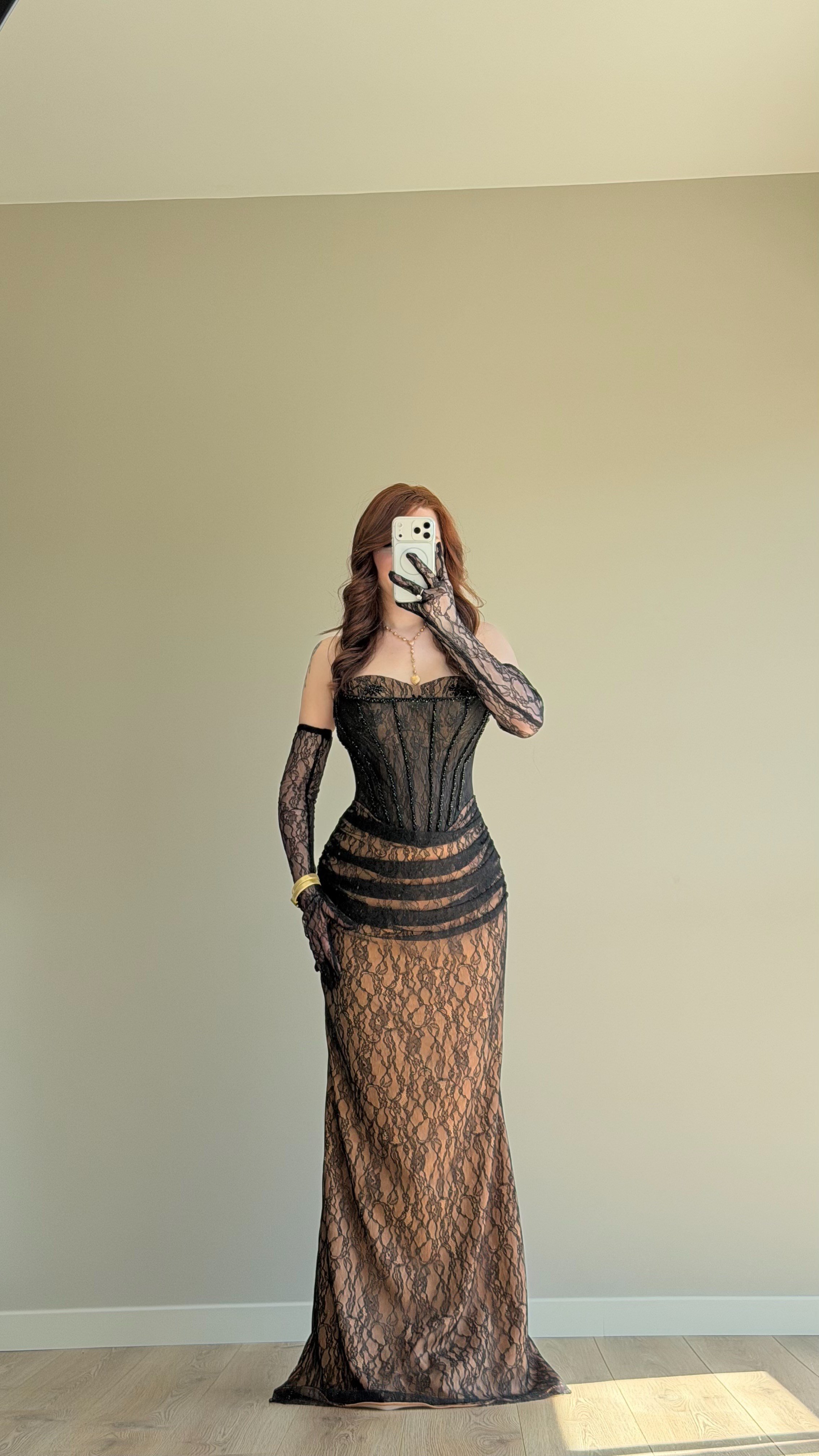 Belatrix Dantelli Abiye Siyah