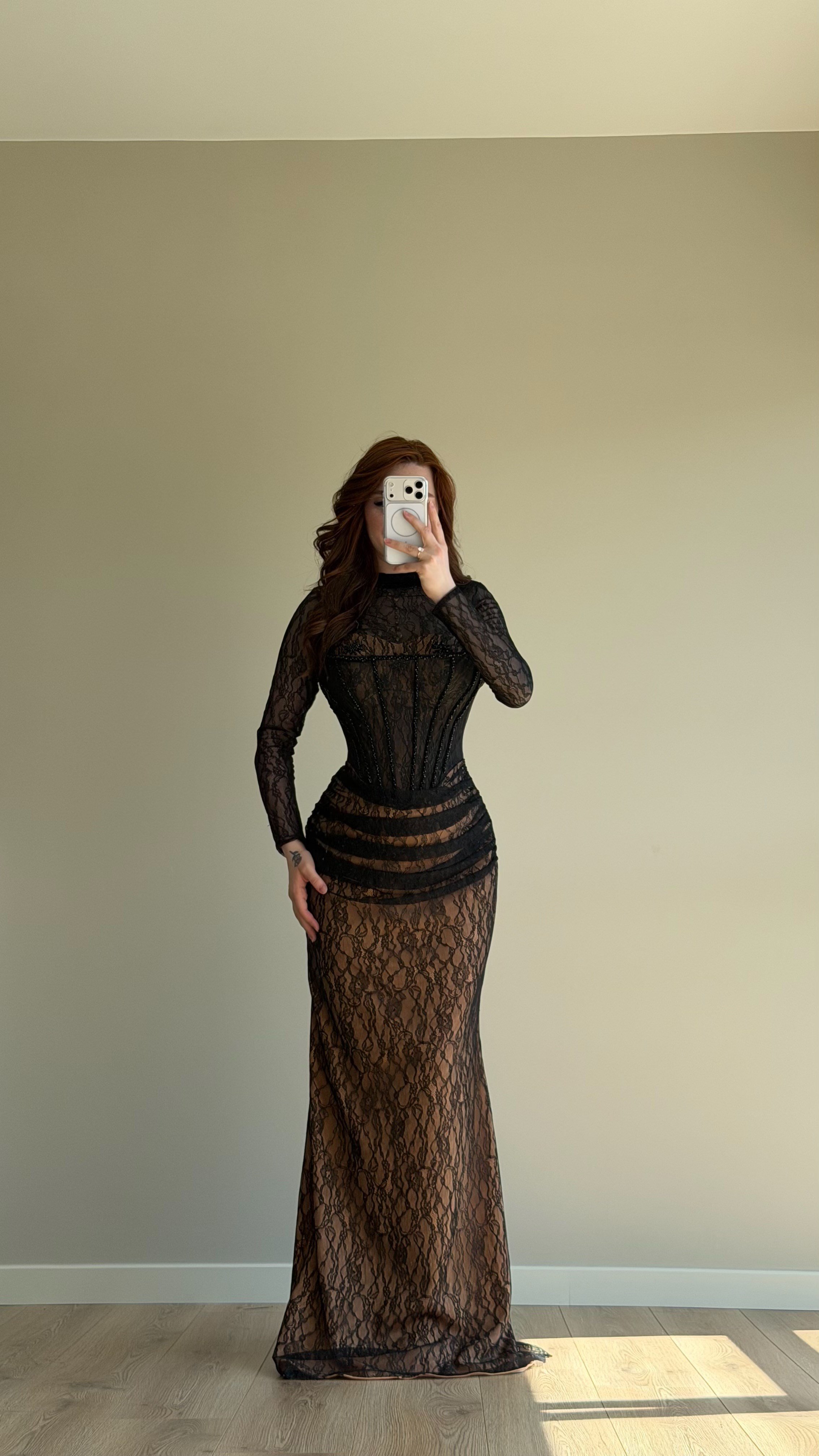 Belatrix Dantelli Abiye Siyah