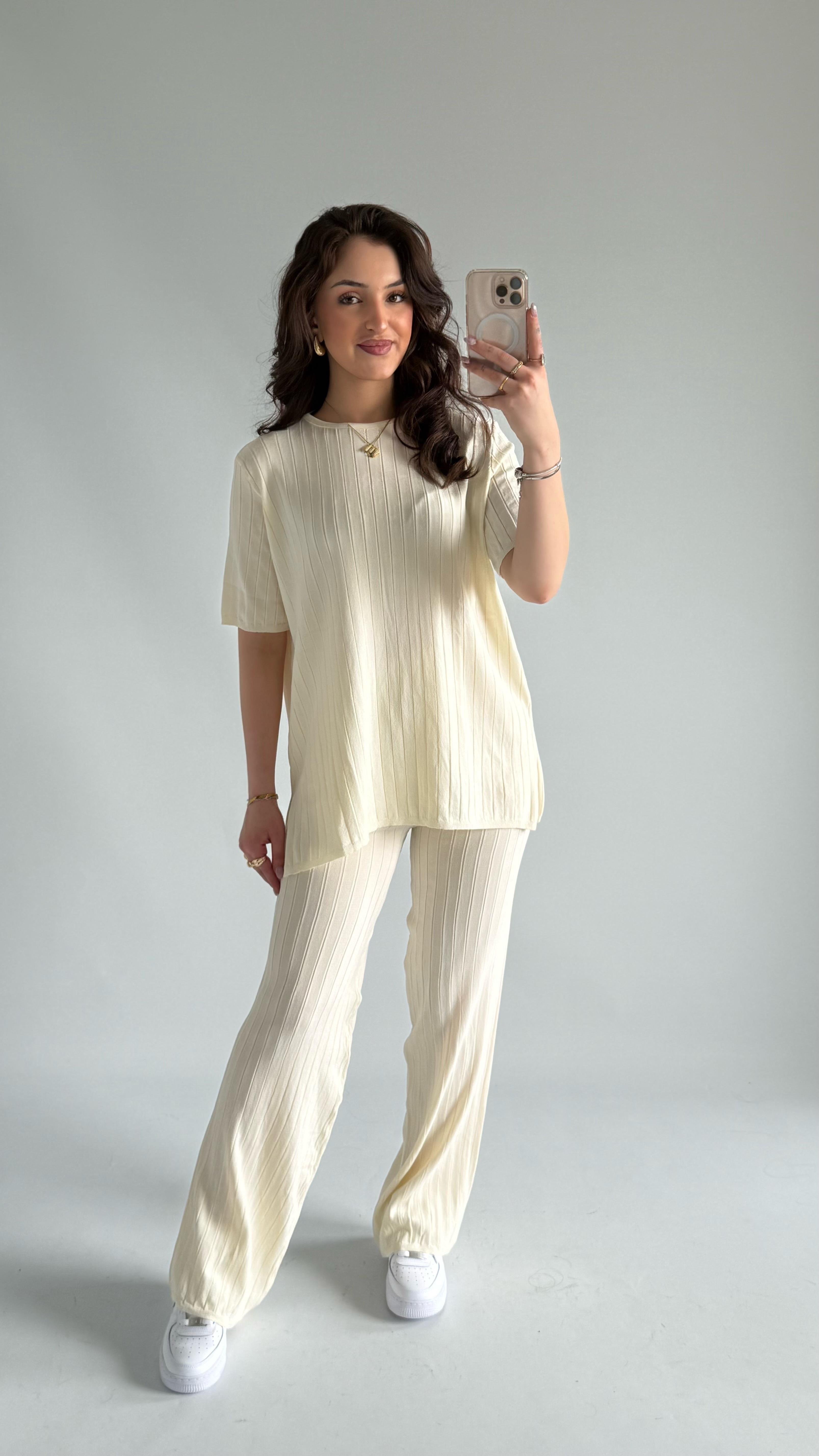 Berlin Triko Takım Ekru