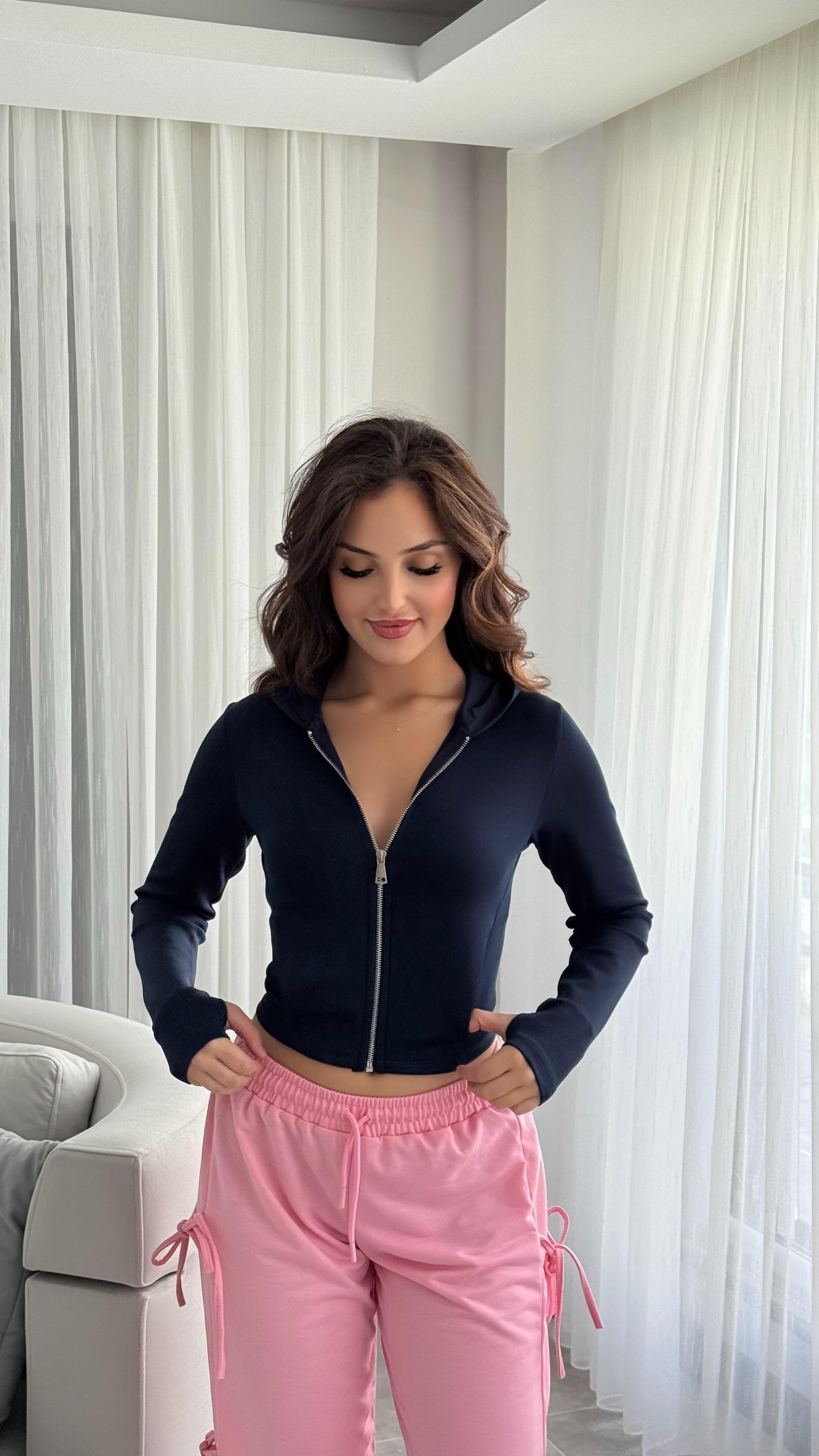 Bers. Parmak Detaylı Sweat Lacivert