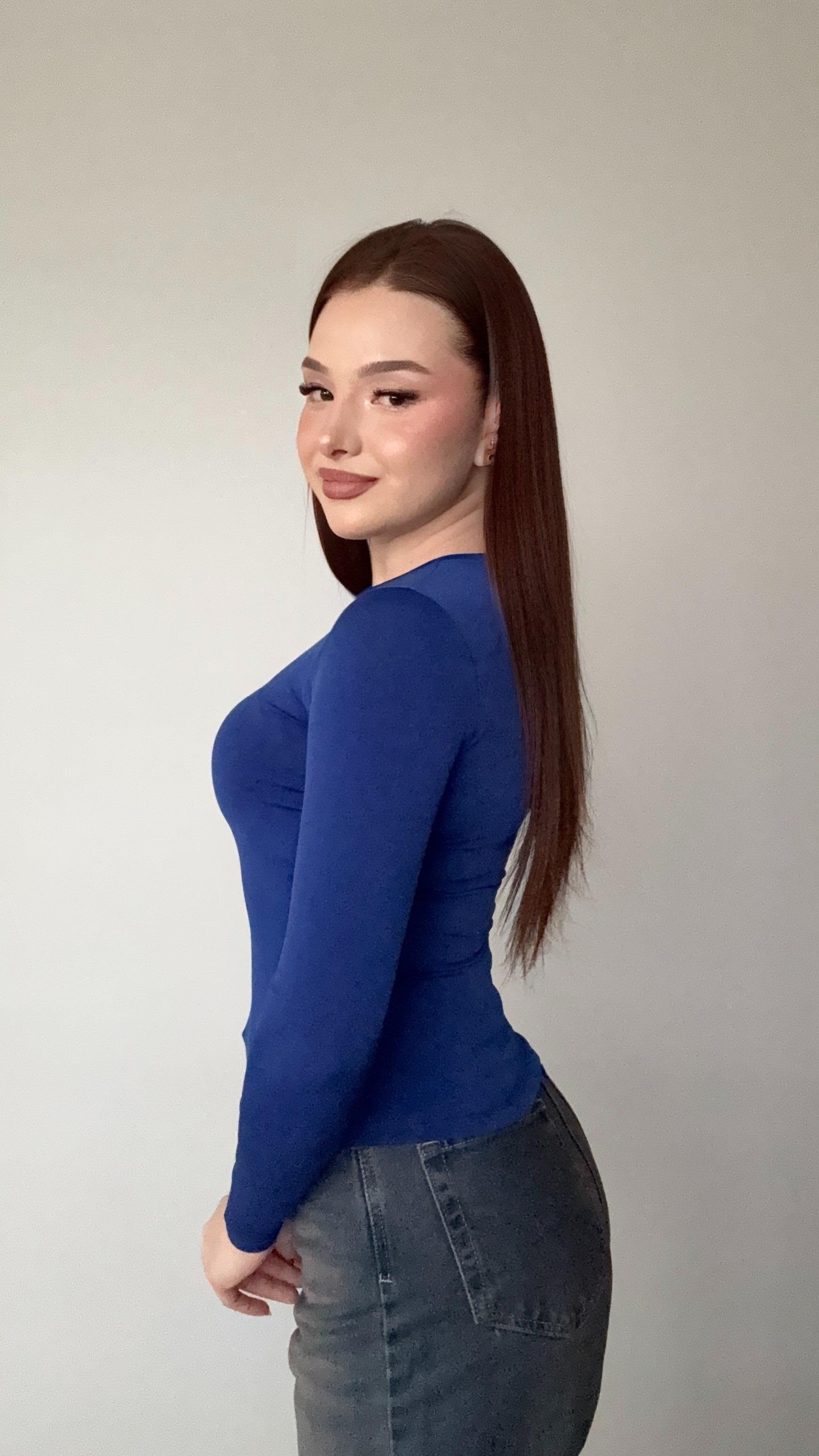 Bisiklet Yaka Bluz Saks