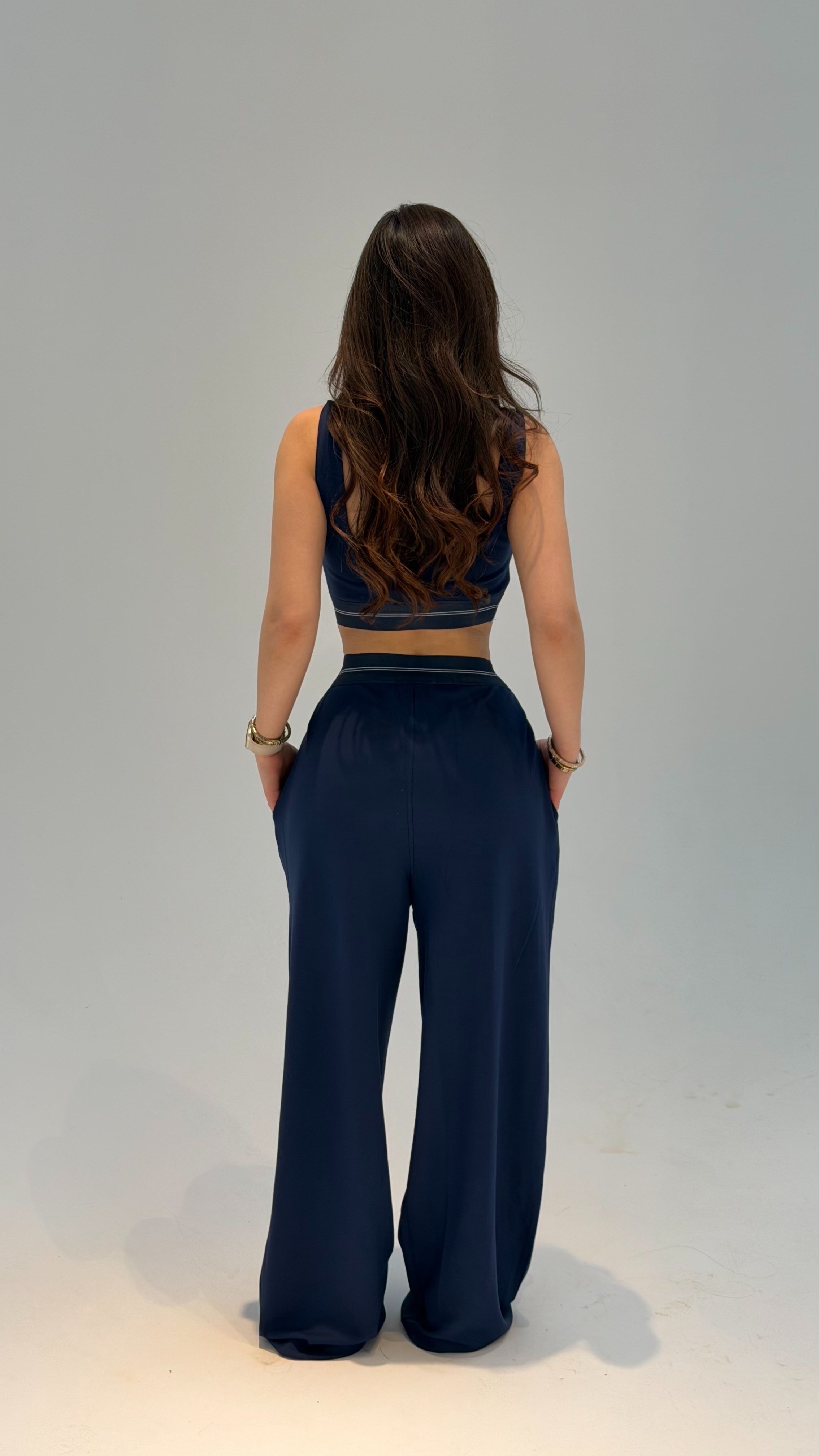 Bralet Kemer Eşofman Takım Lacivert