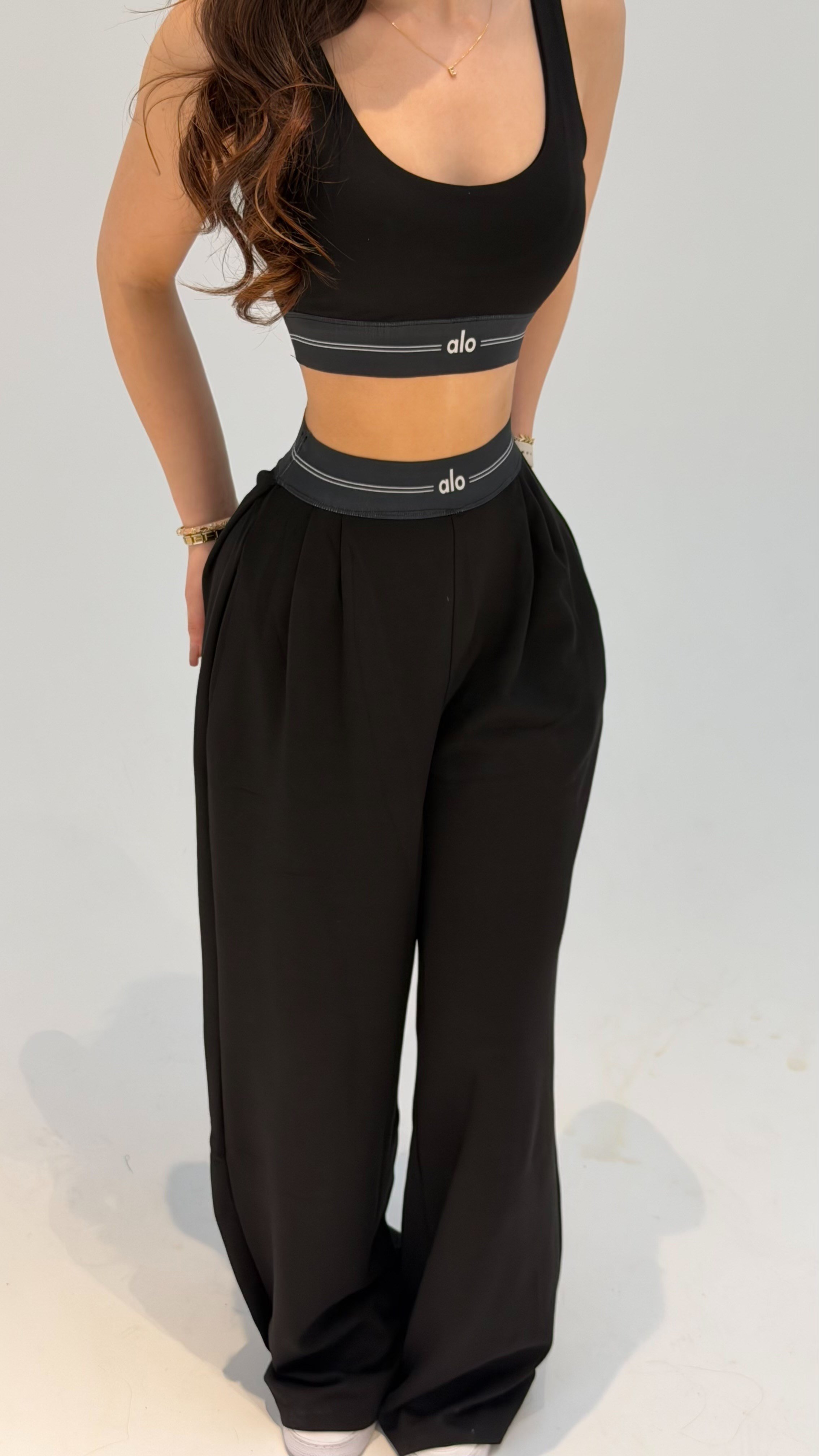 Bralet Kemer Eşofman Takım Siyah