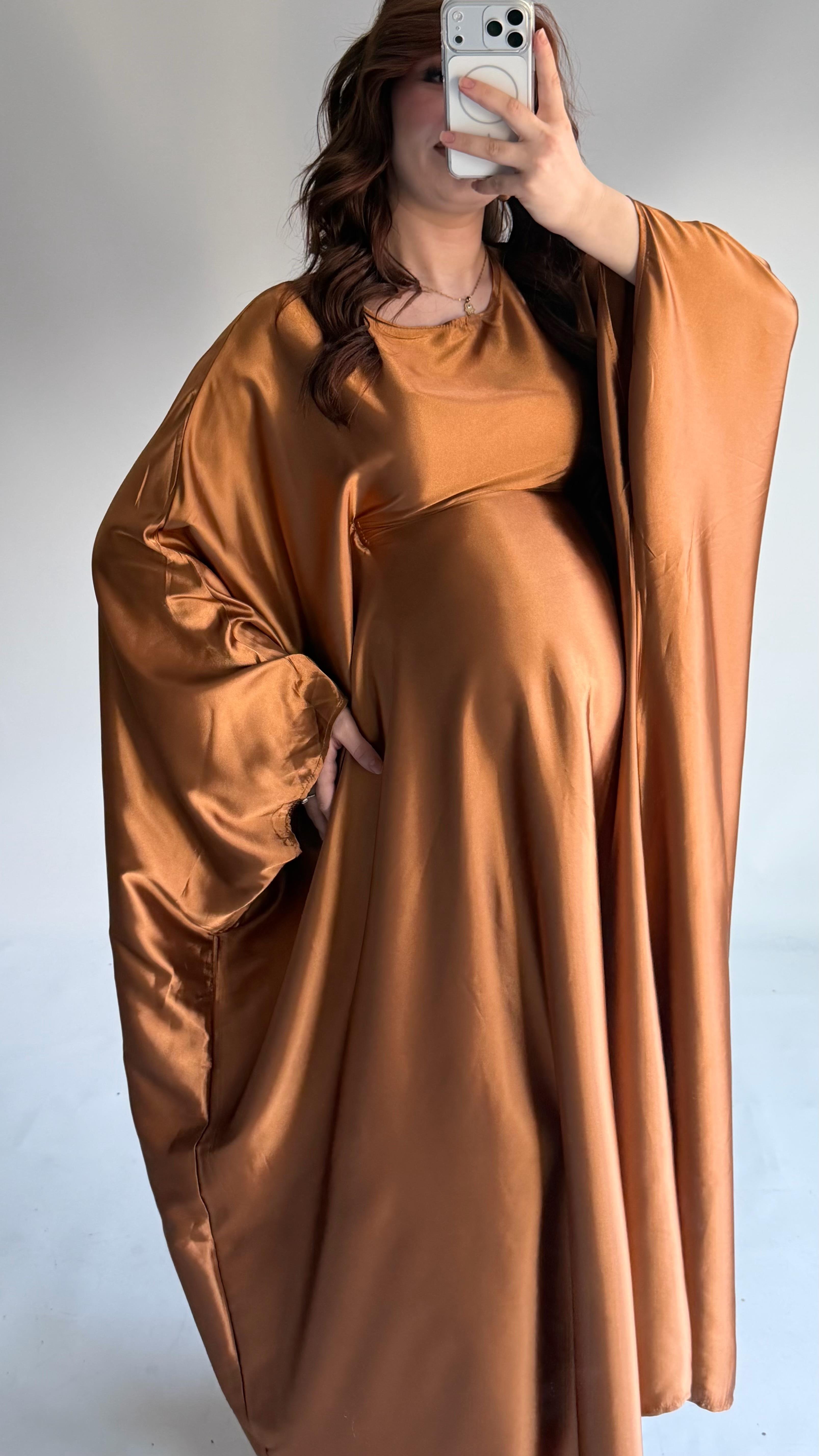 Butterfly Abaya Bakır