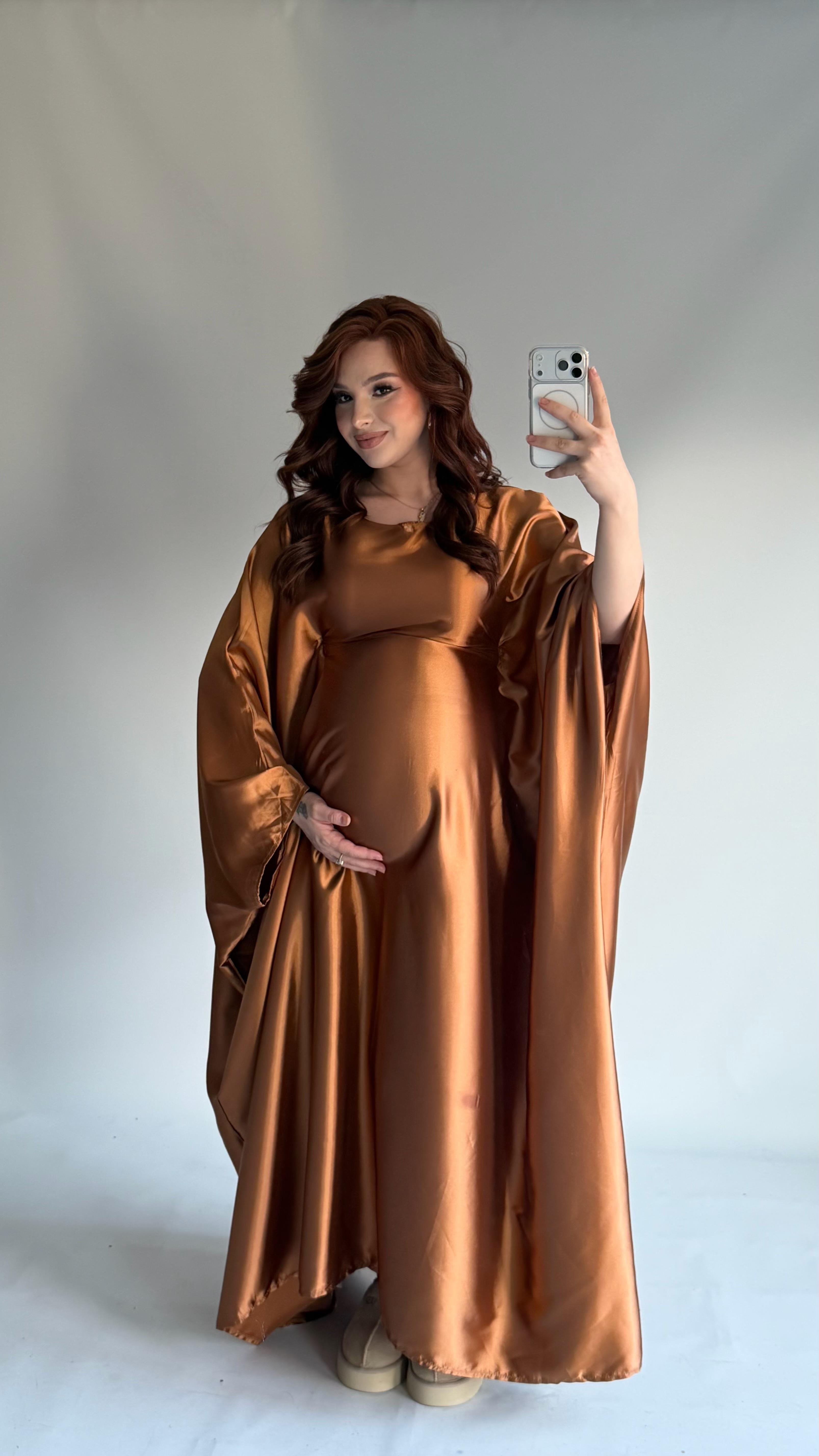 Butterfly Abaya Bakır