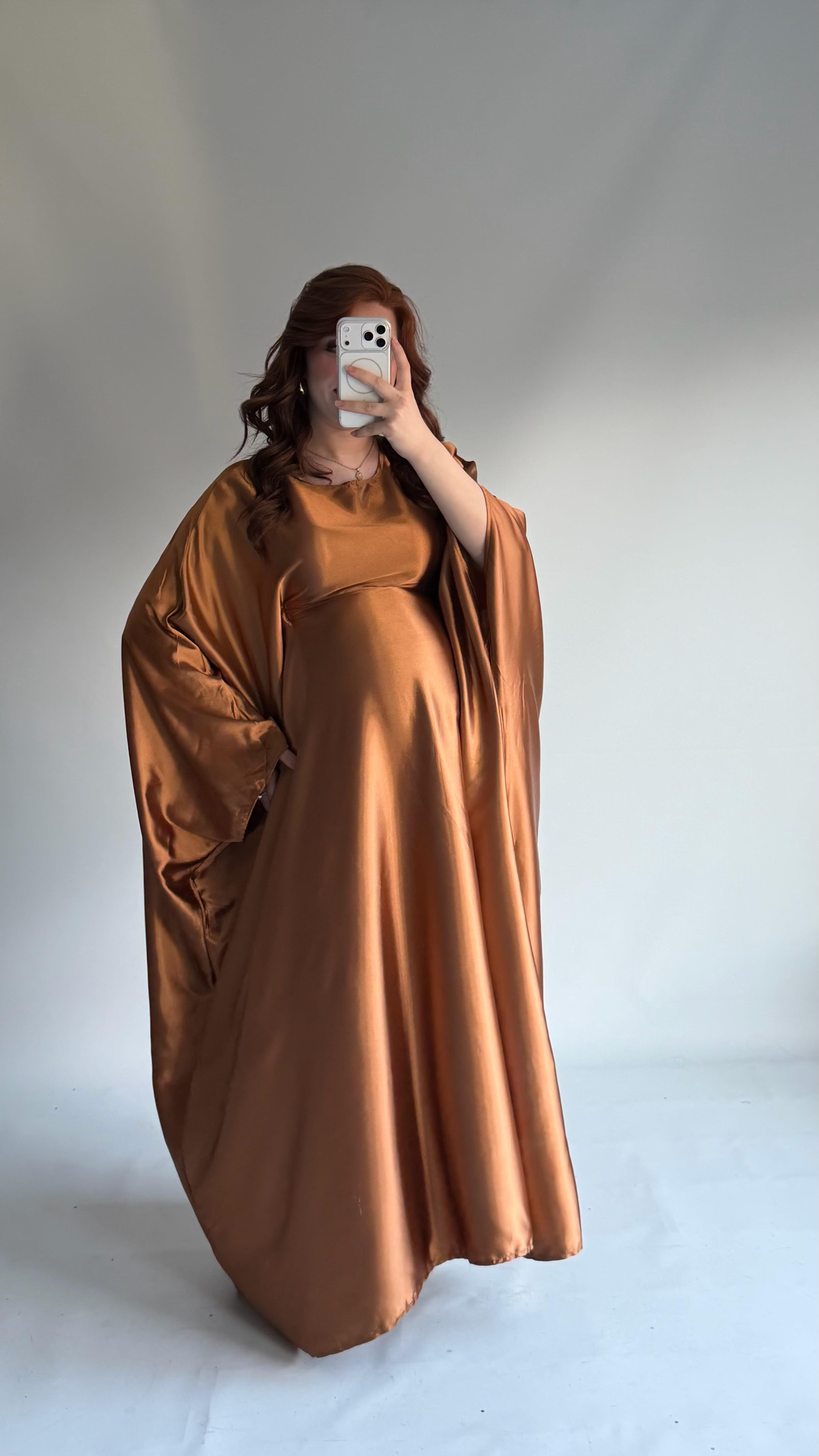 Butterfly Abaya Bakır