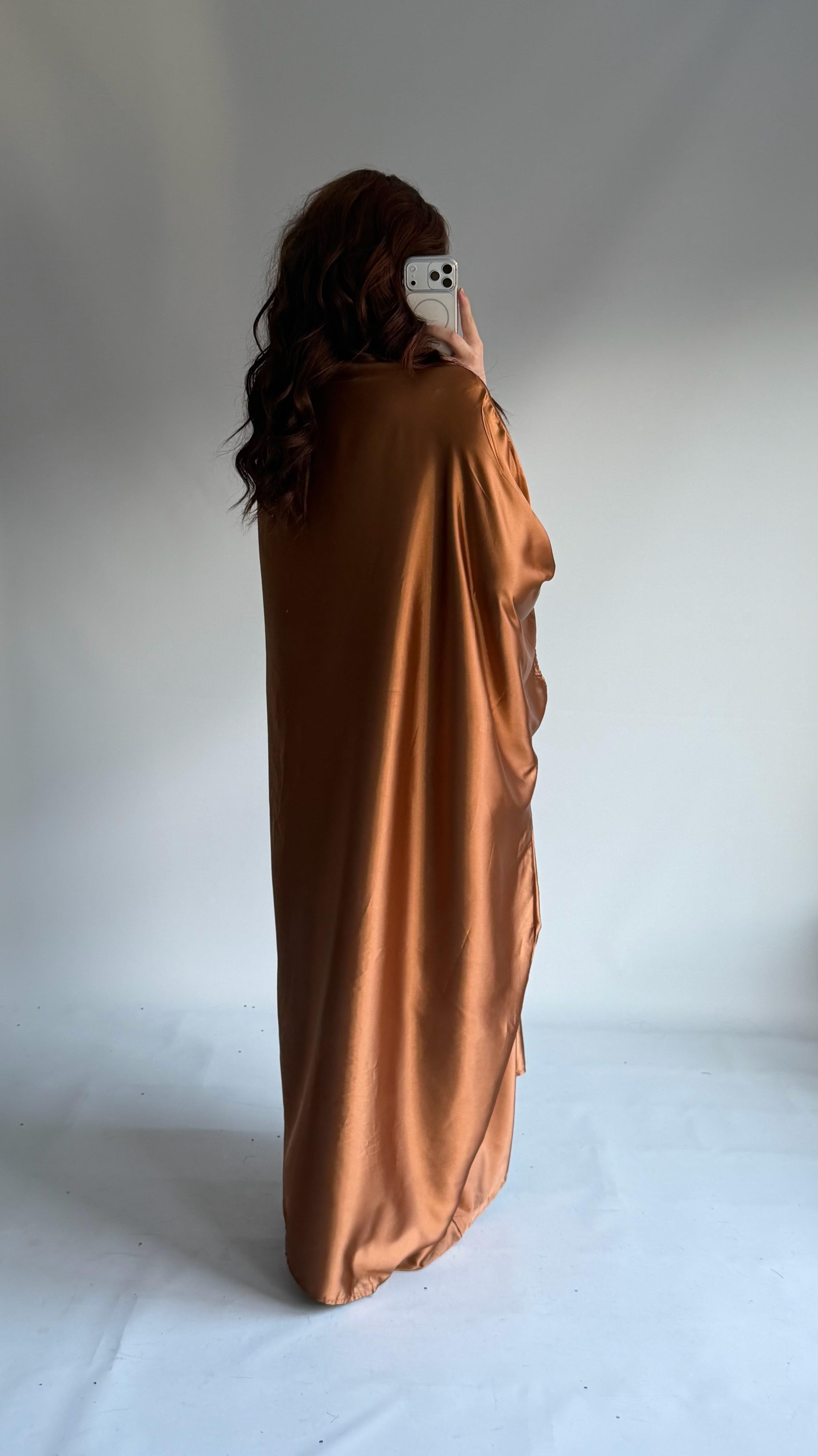 Butterfly Abaya Bakır