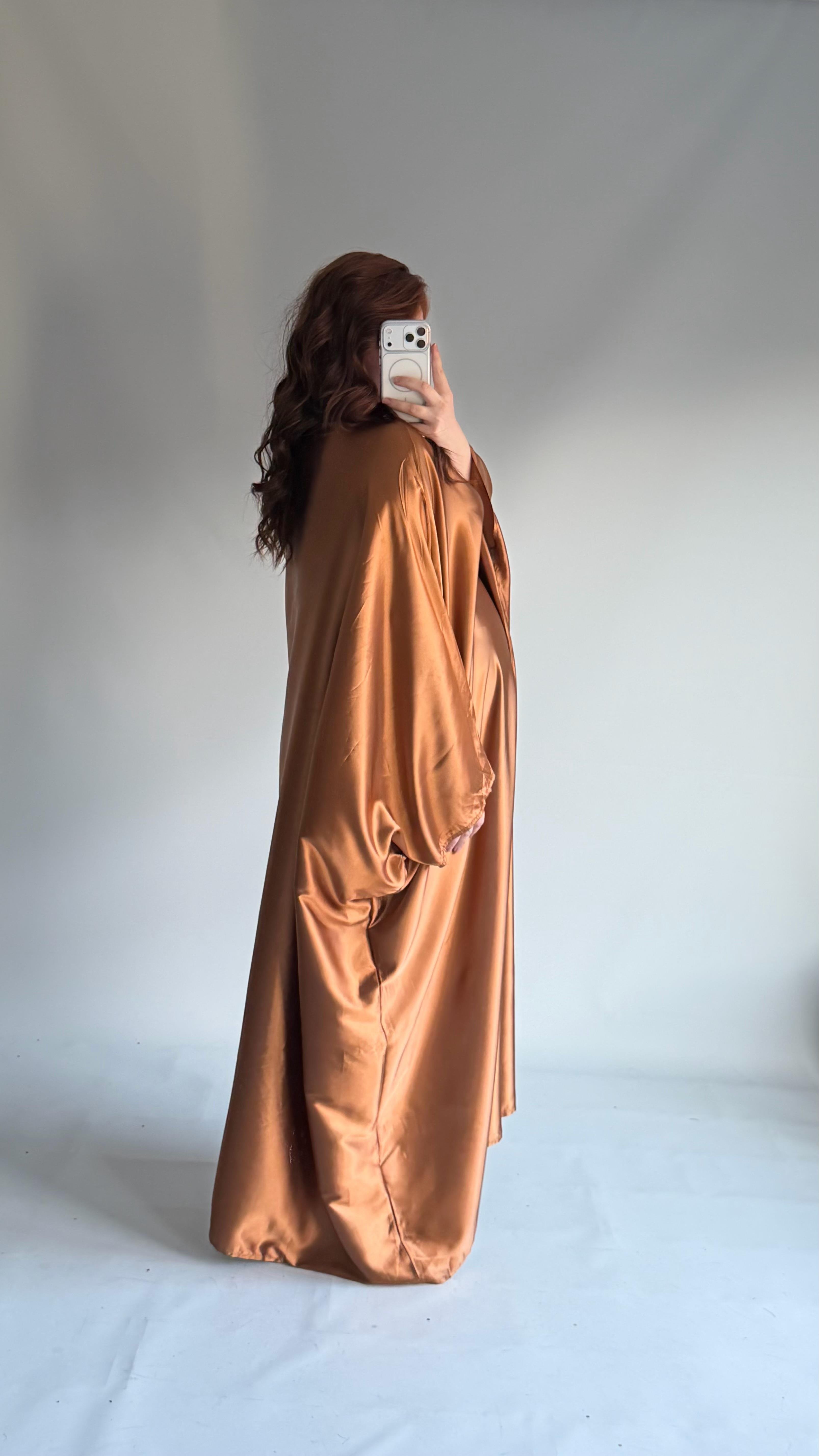 Butterfly Abaya Bakır