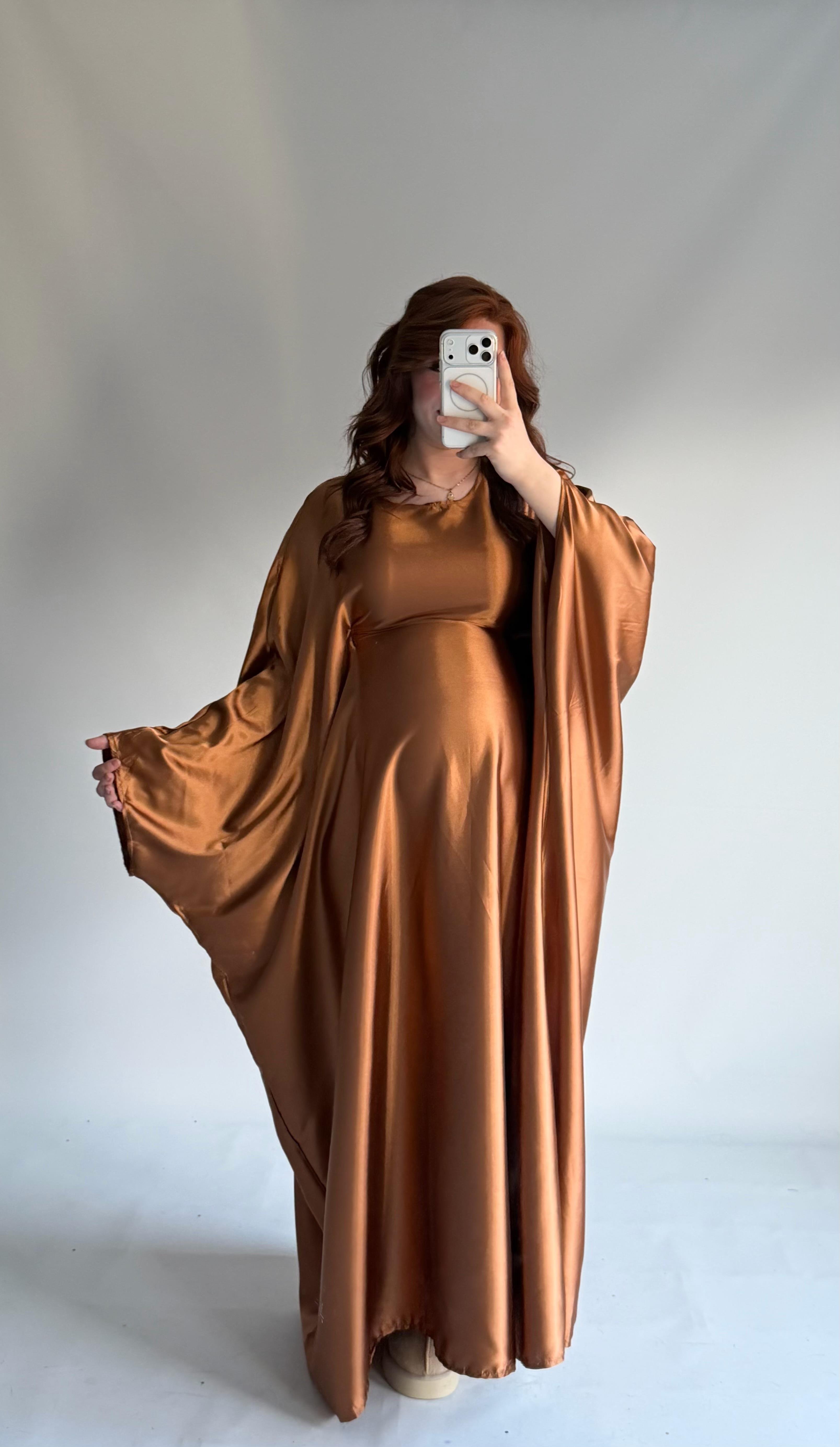 Butterfly Abaya Bakır