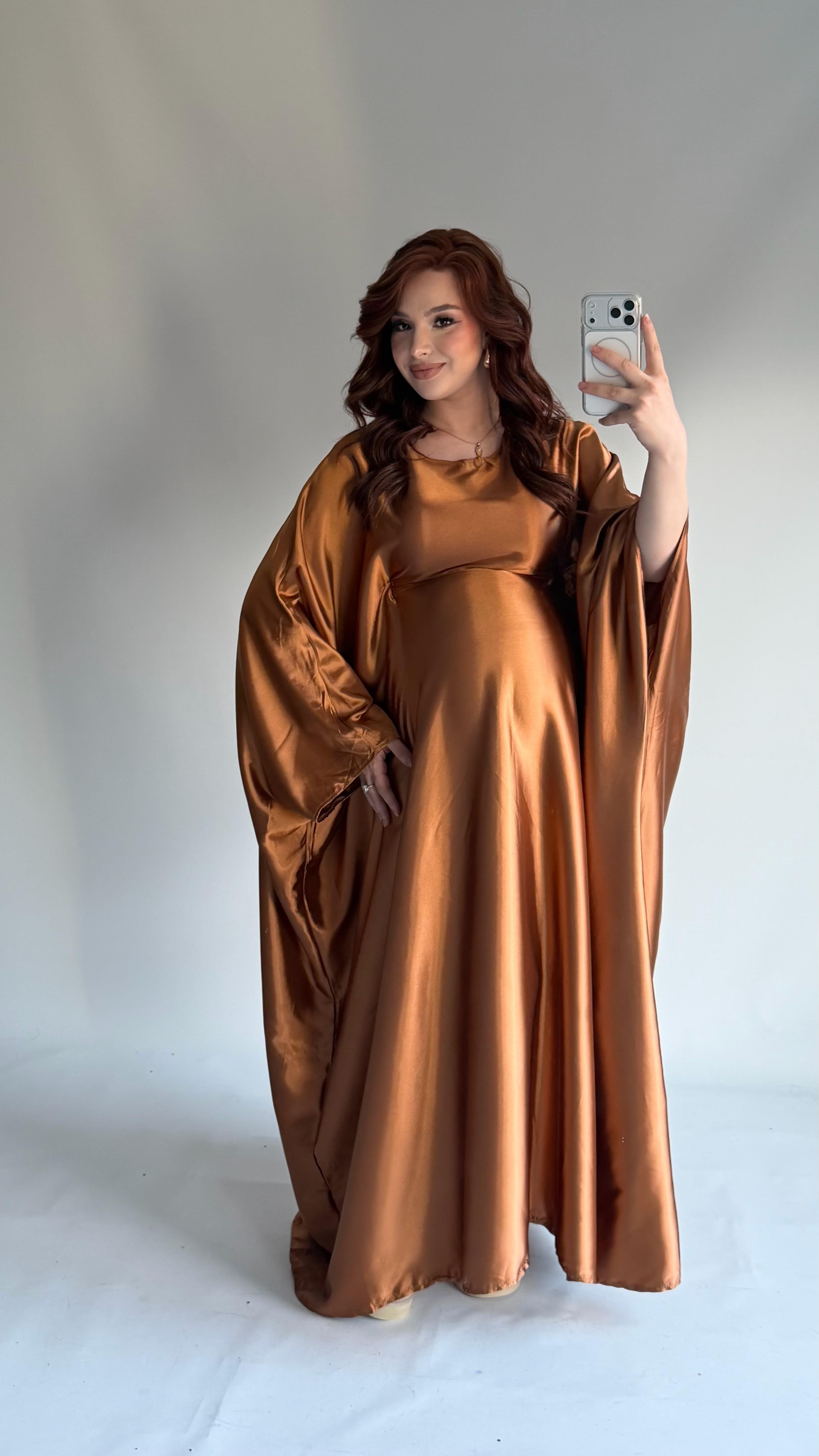 Butterfly Abaya Bakır