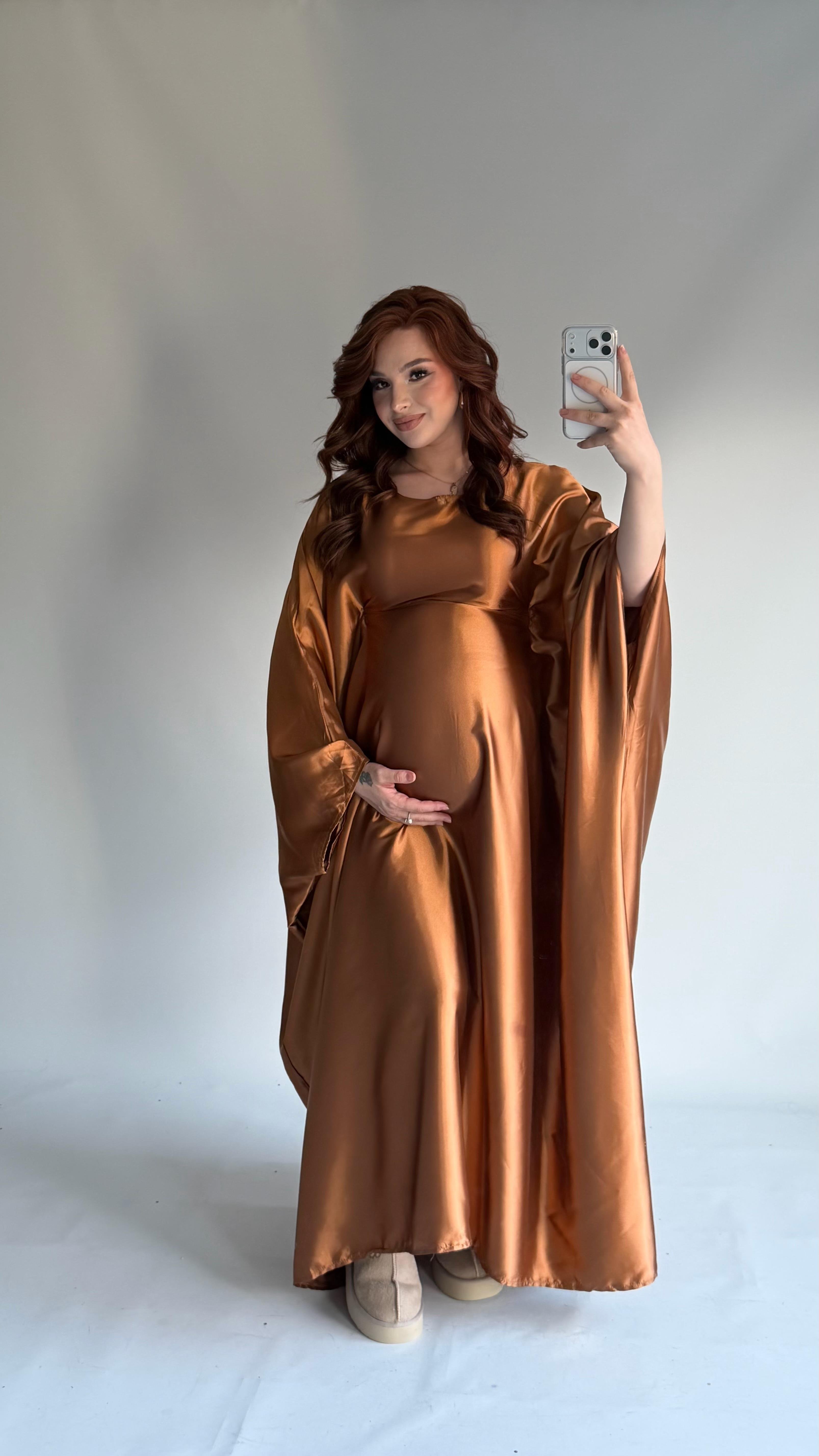 Butterfly Abaya Bakır
