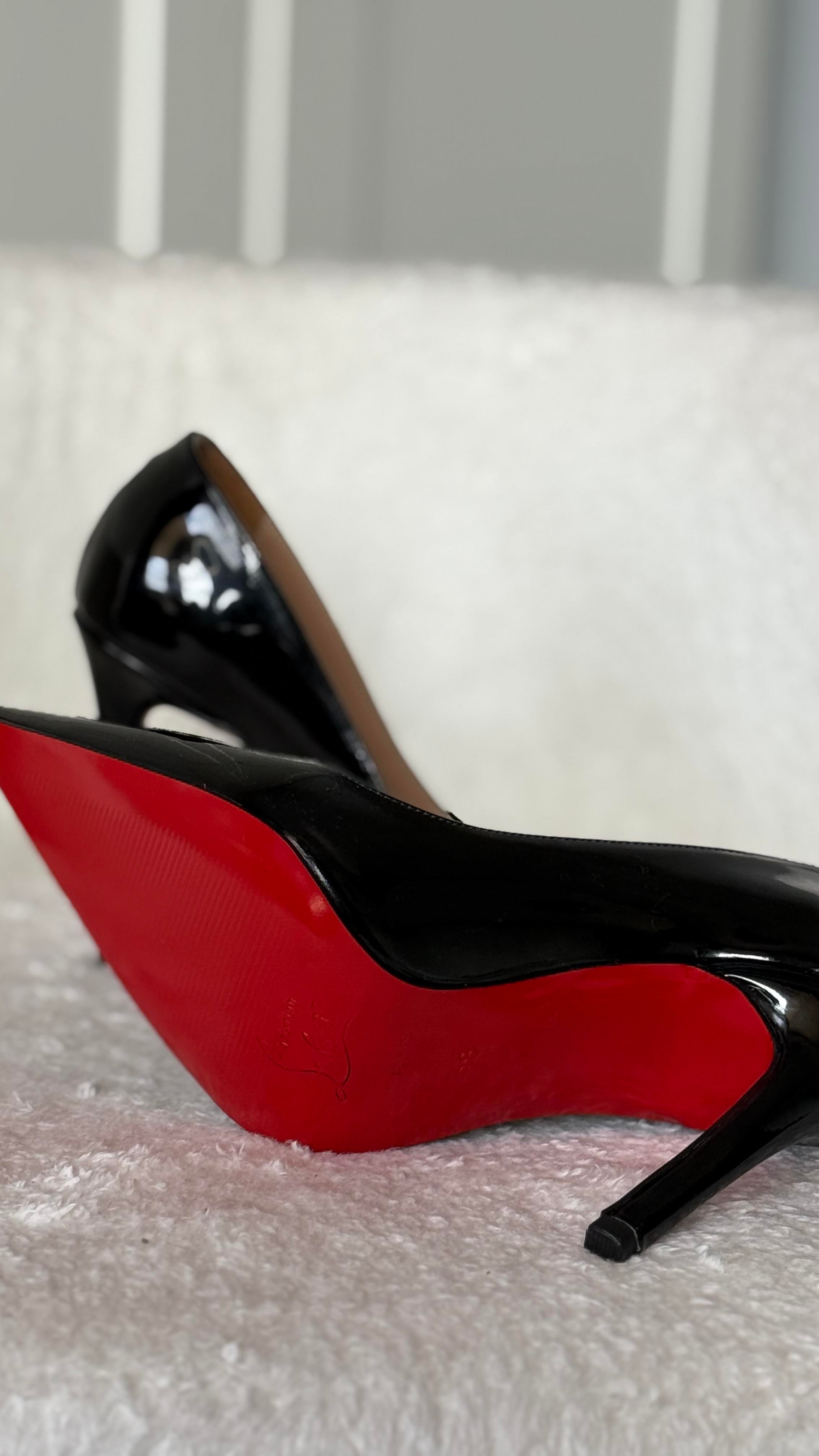 C. Louboutin Kırmızı Alt Siyah Stiletto
